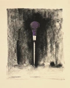 Jim Dine Watercolor Lithograph, Signed, 1973, Ten Winter Tools, Awl