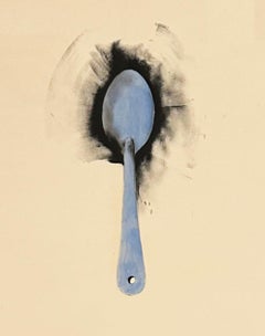 Jim Dine Watercolor Lithograph, Signed, 1973. Ten Winter Tools, Spoon