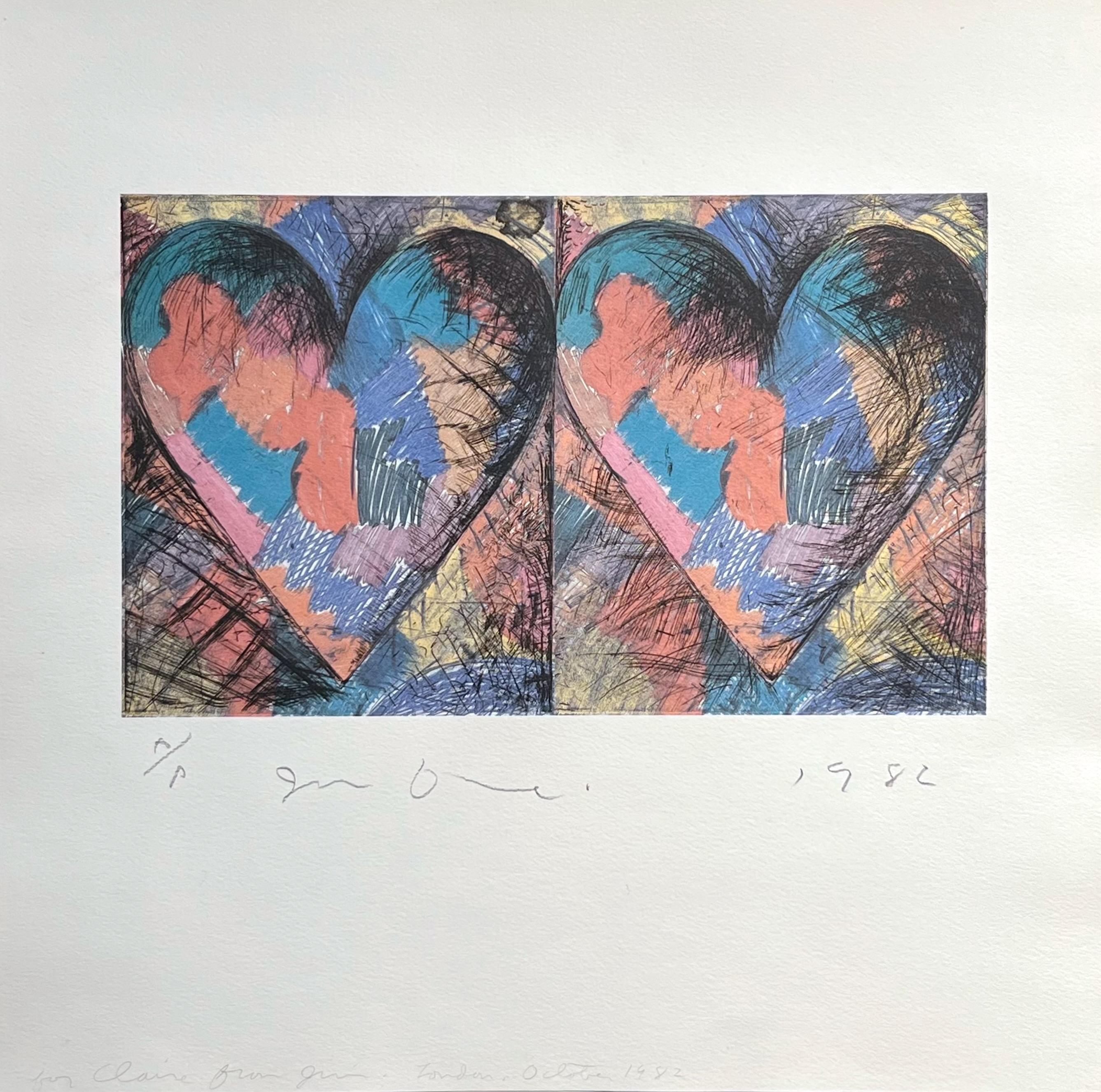 Figurative Print di Jim Dine - Cuori della Louisiana