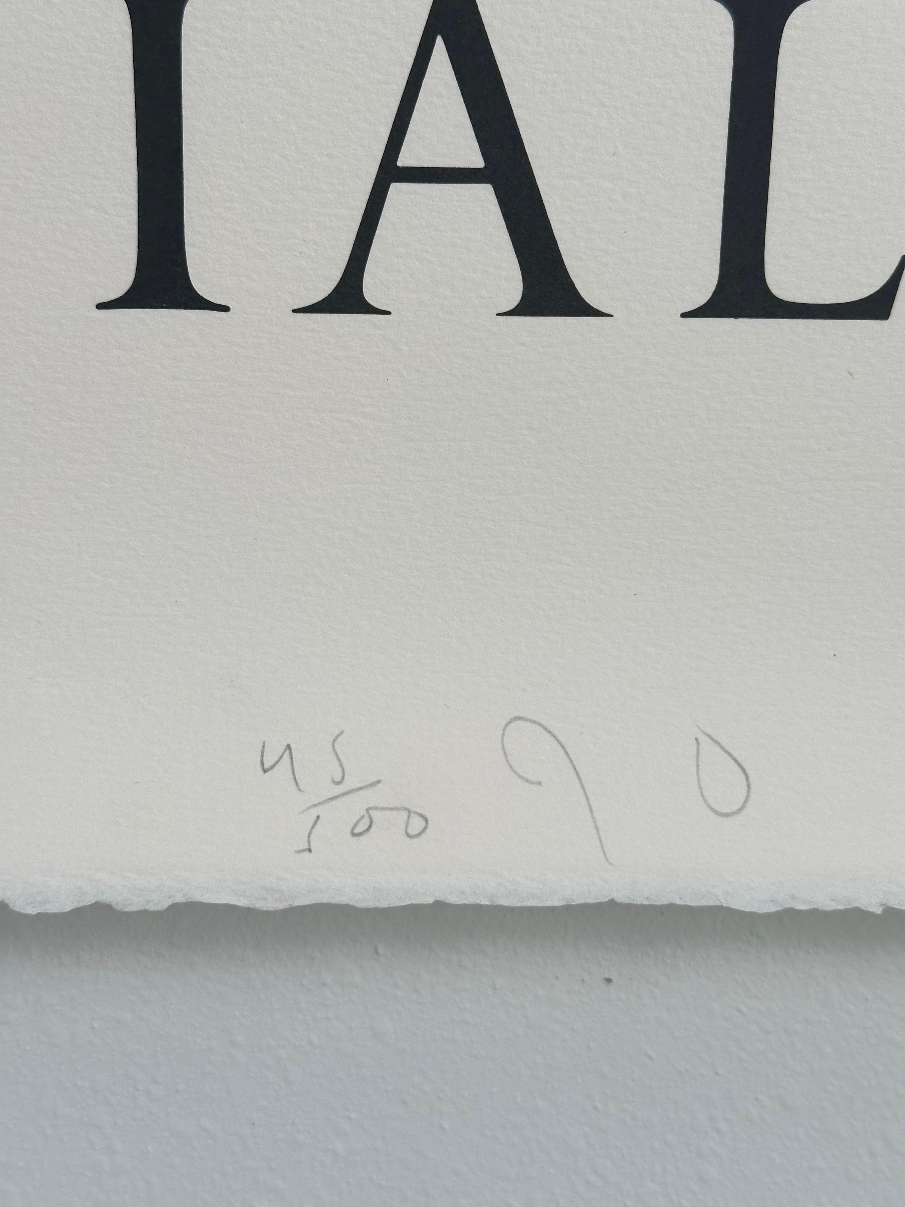 An original signed offset-lithograph poster on Arches paper by American artist Jim Dine (1935-) titled 