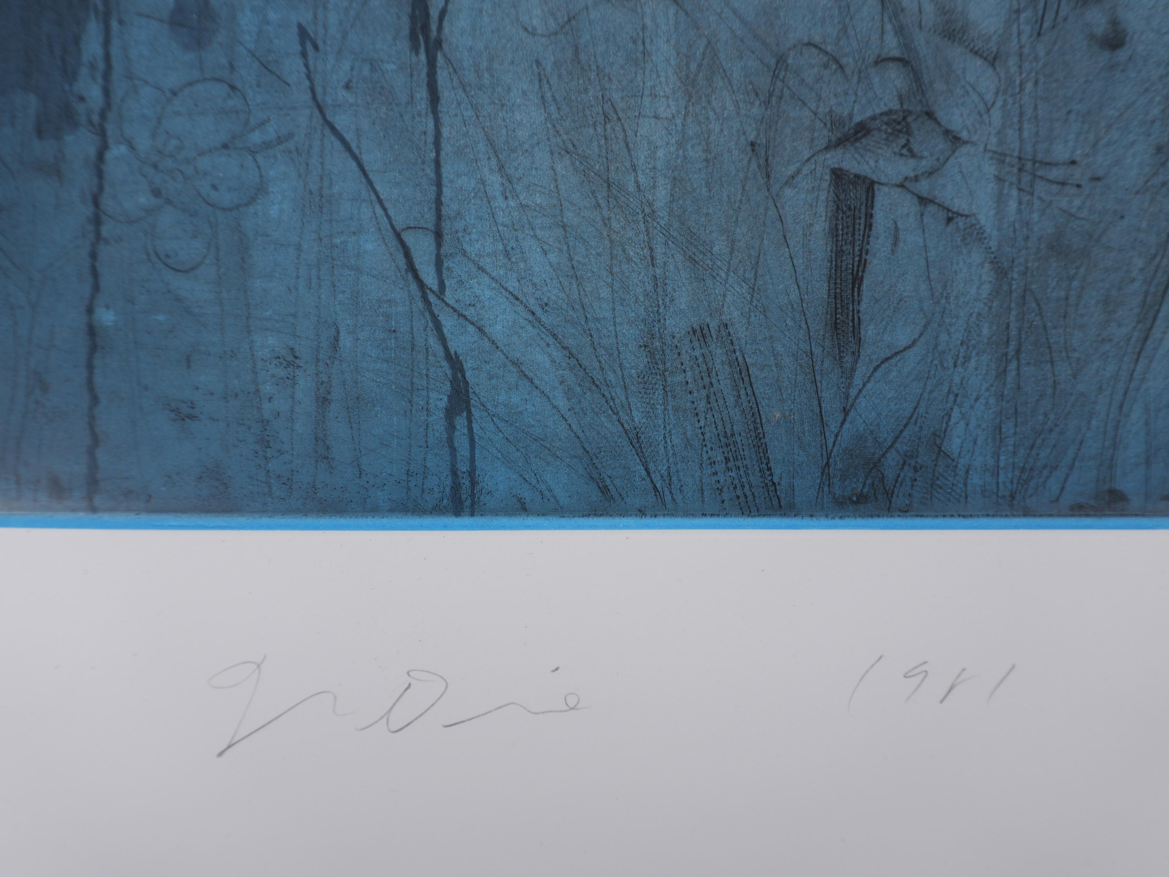 Nancy al aire libre en julio XIV (Lucha con espíritus) - Grabado original firmado a mano - Print de Jim Dine