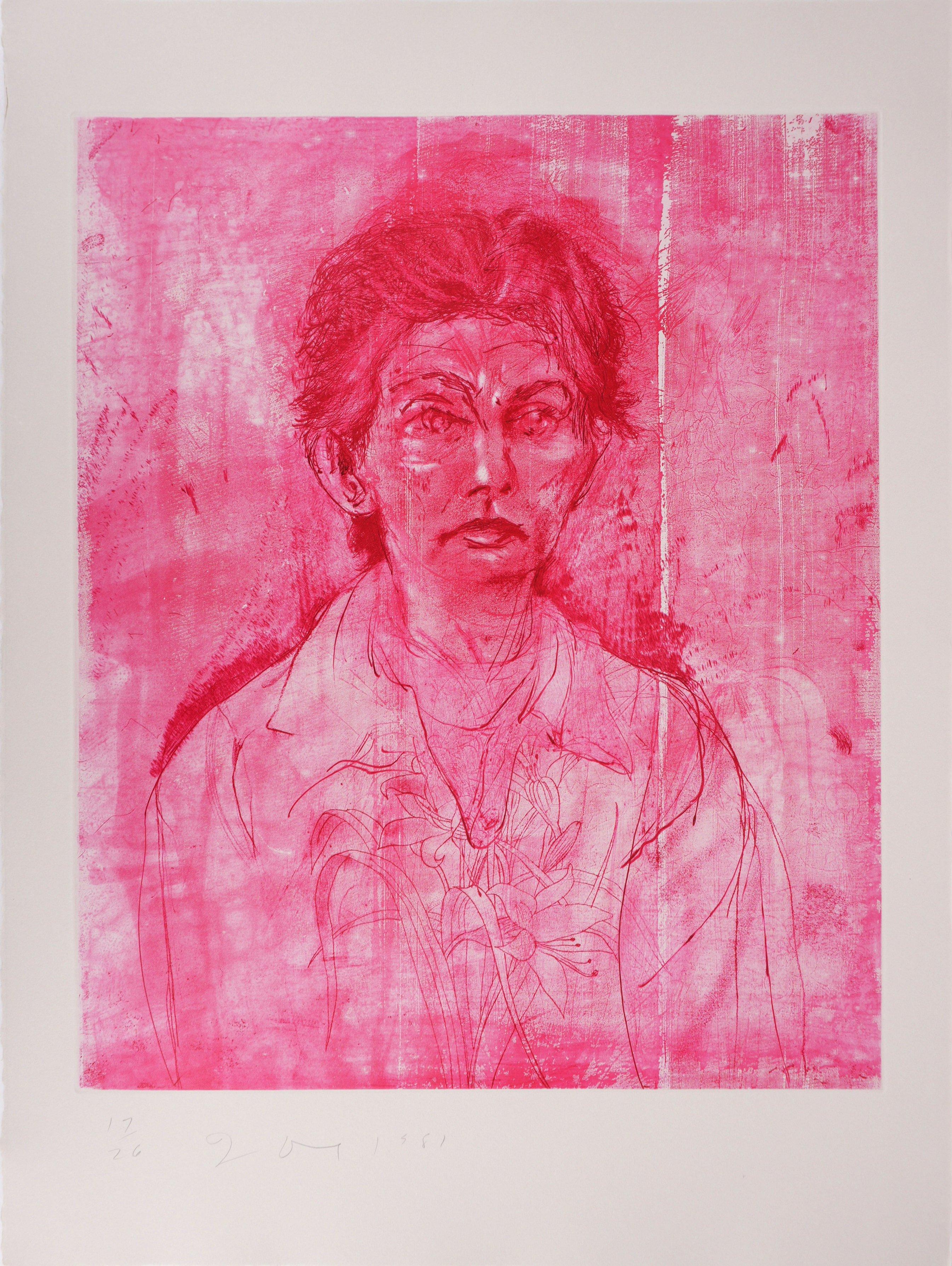 Nancy Outside in July XVII (The Reddish One) - Original handsigned etching