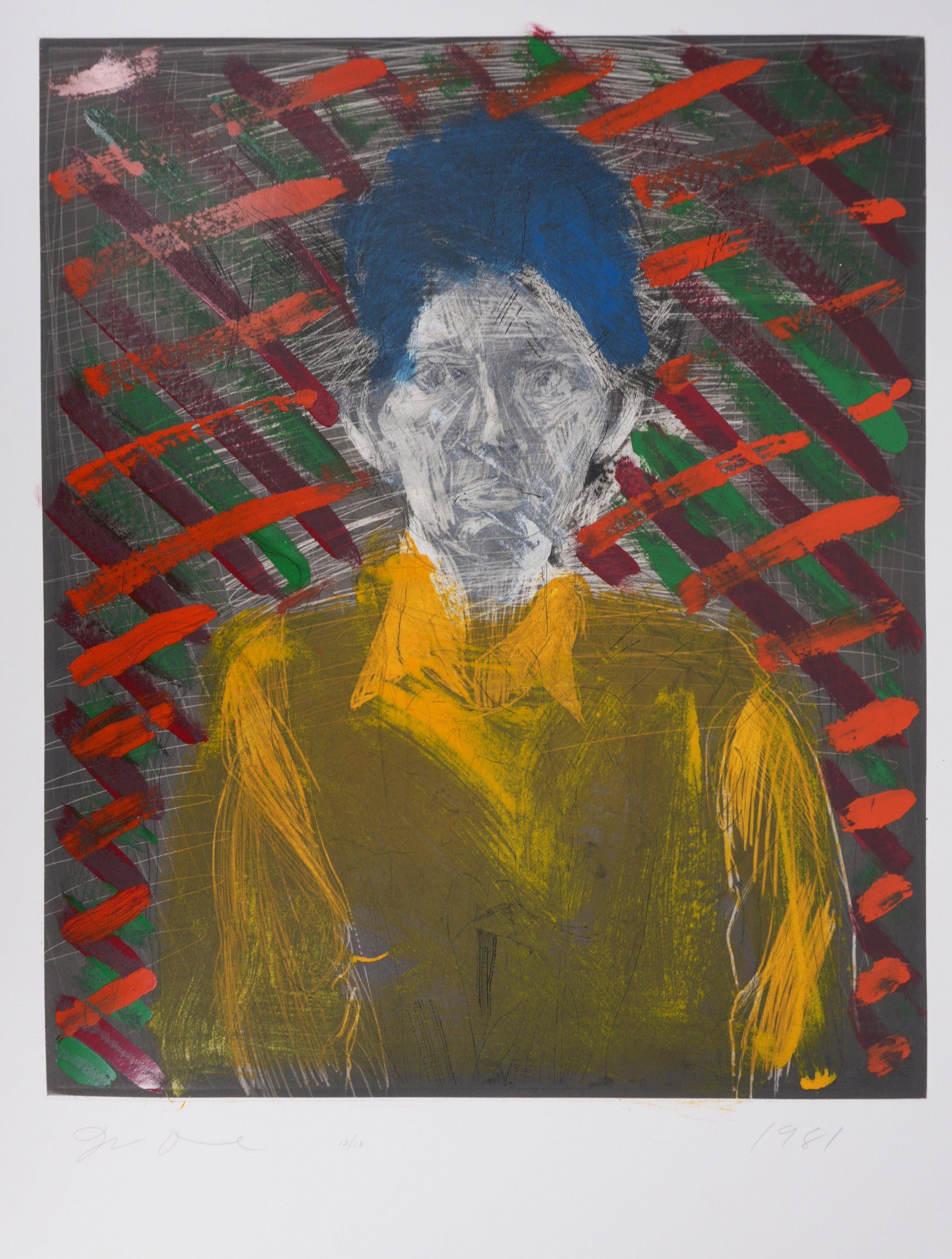 Nancy draußen im Juli XXIV (Brilliant Dutch Gloss) - Original Radierung handsigniert – Print von Jim Dine