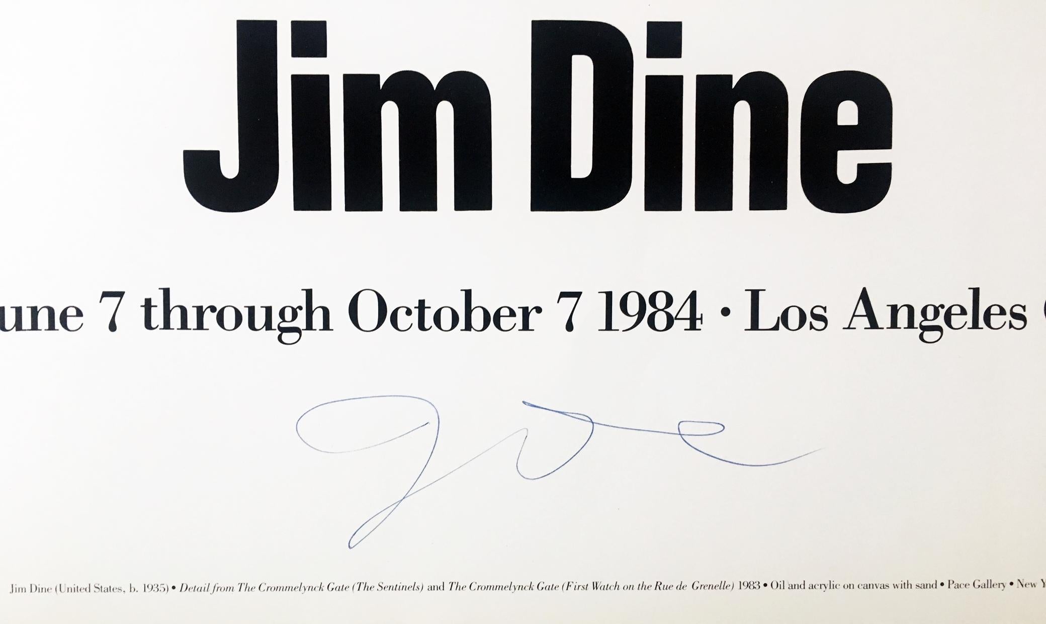 Gestures olympiques : Rare impression offset de l'exposition du LACMA  (signé à la main par Jim Dine) en vente 1