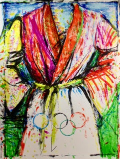 "Olympic Robe" Large colors lithograph