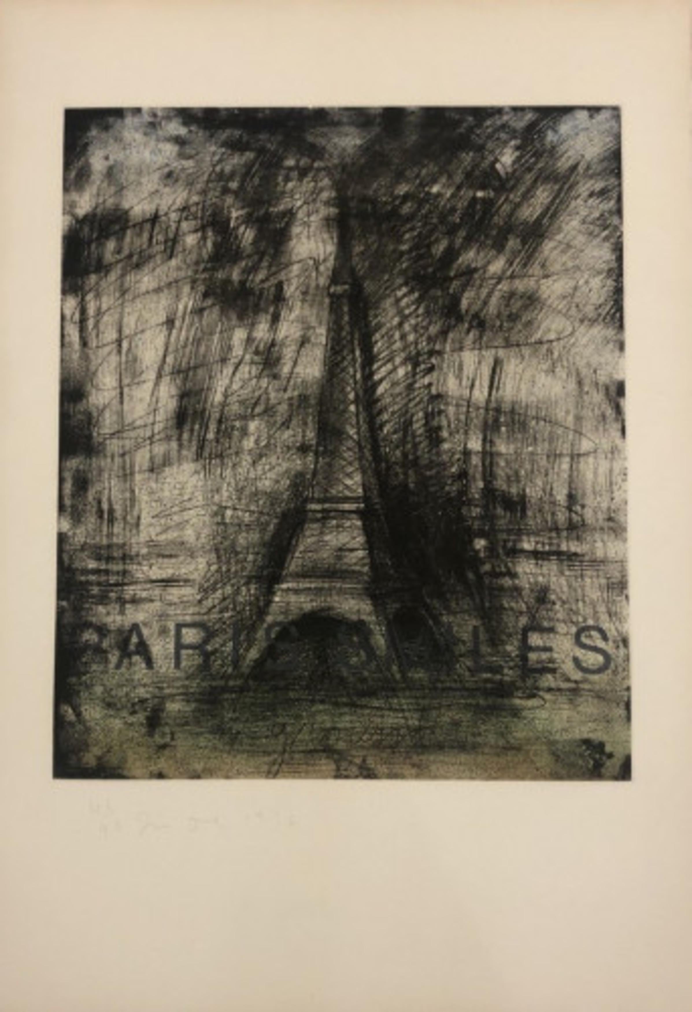 Paris sourire dans l'obscurité - Print de Jim Dine