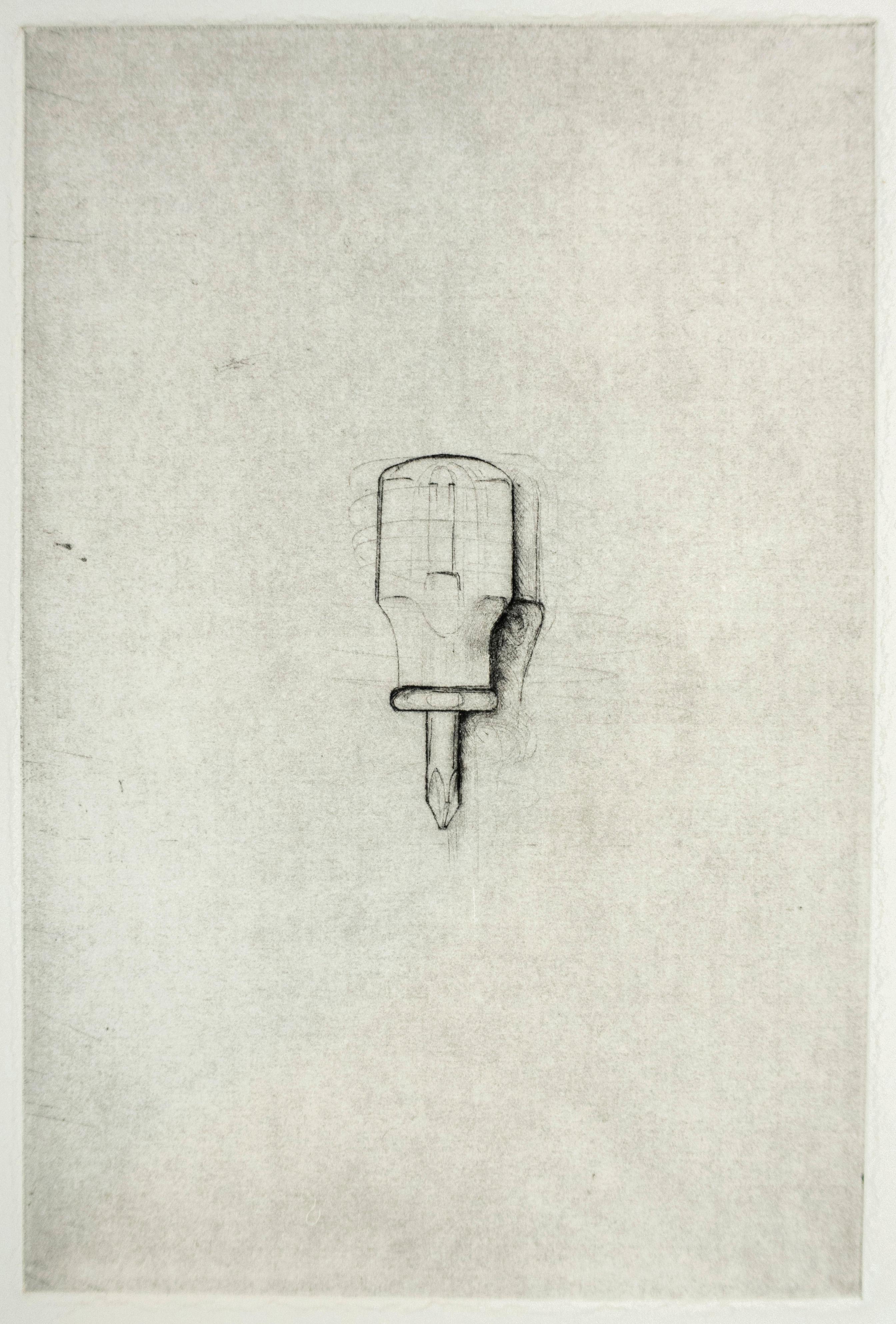 Phillips Schraubenzieher (Jim Dine 30 Bones of My Body Portfolio) Werkzeug trockener Punkt