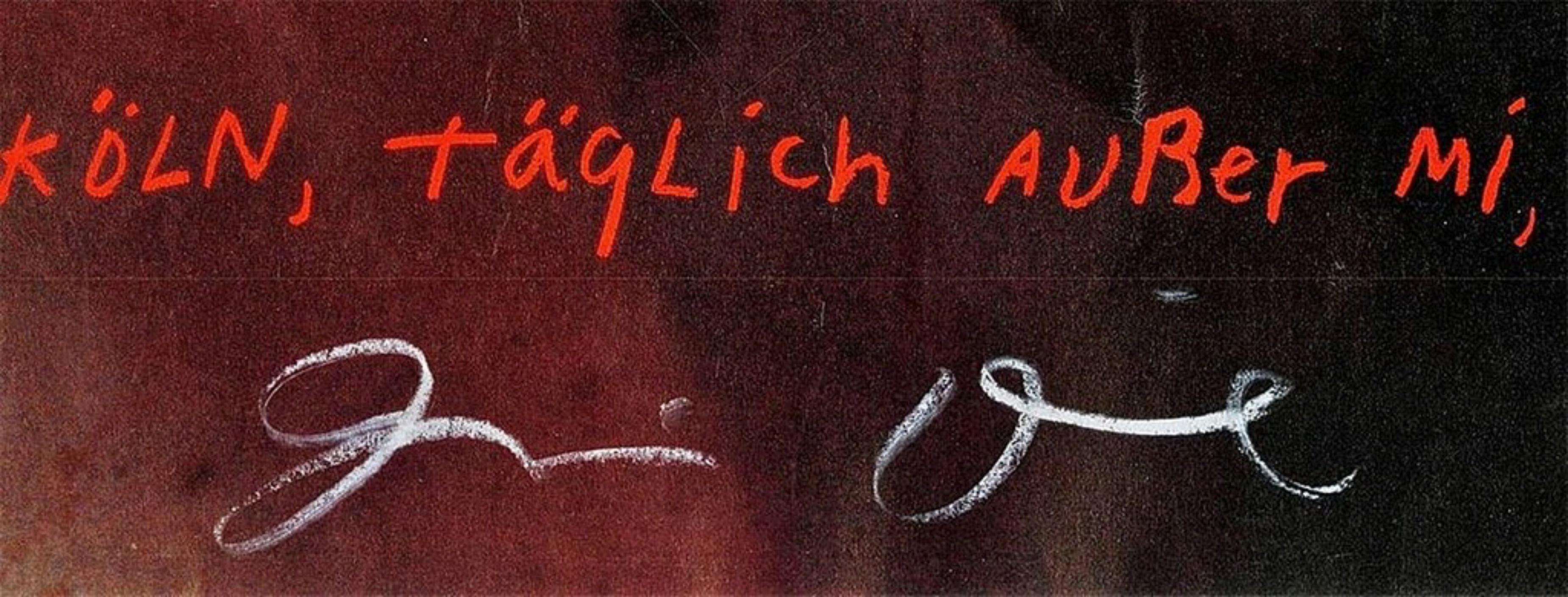 Affiche d'exposition danoise pour « Photographs by Jim Dine » (signée à la main par Jim Dine) en vente 1