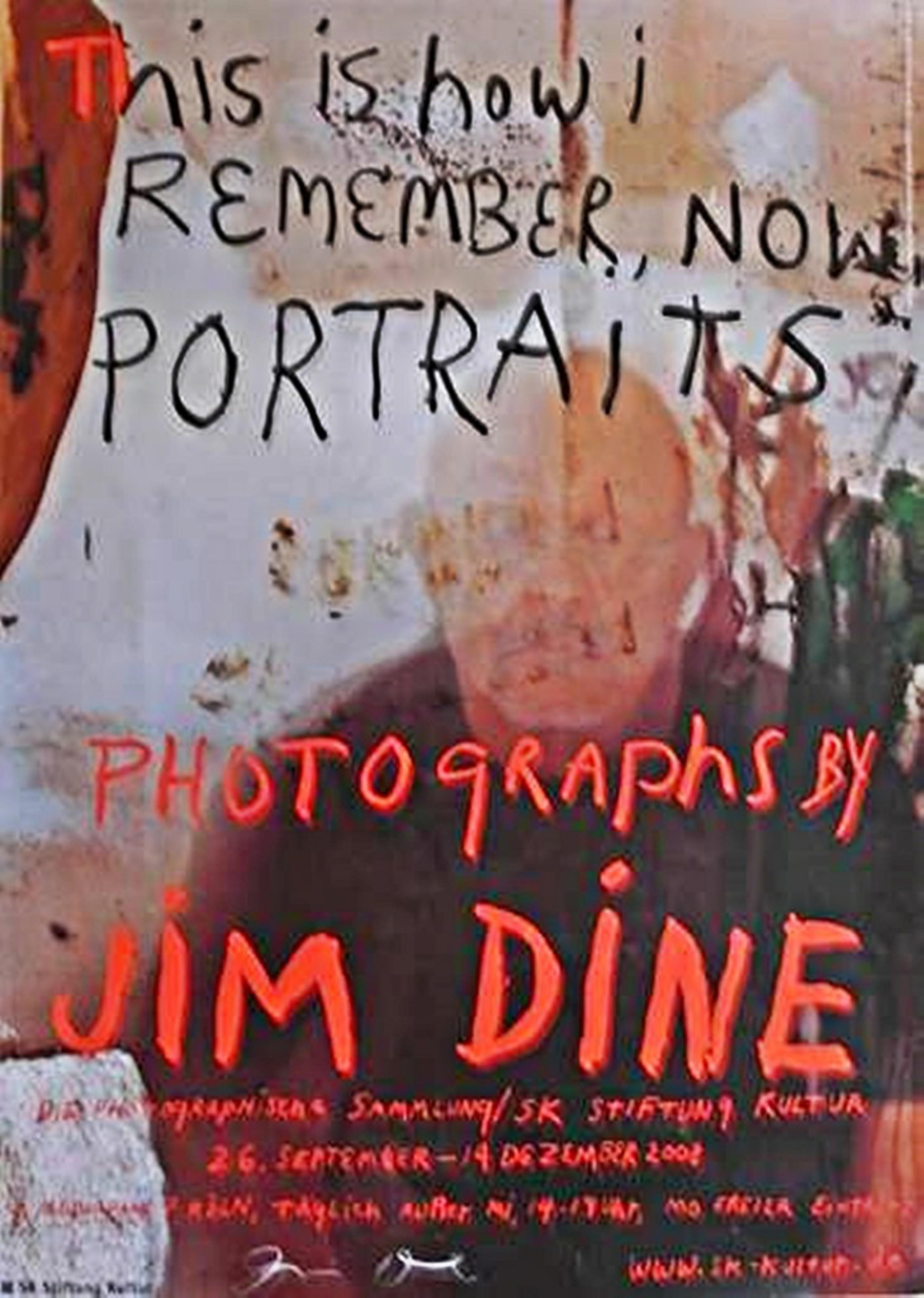 Danish exhibition poster for "Photographs by Jim Dine" (hand signed by Jim Dine)