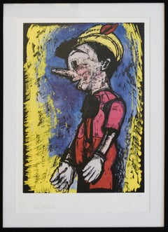 Pinocchio (Serigrafia Pop Art di Jim Dine con cornice)