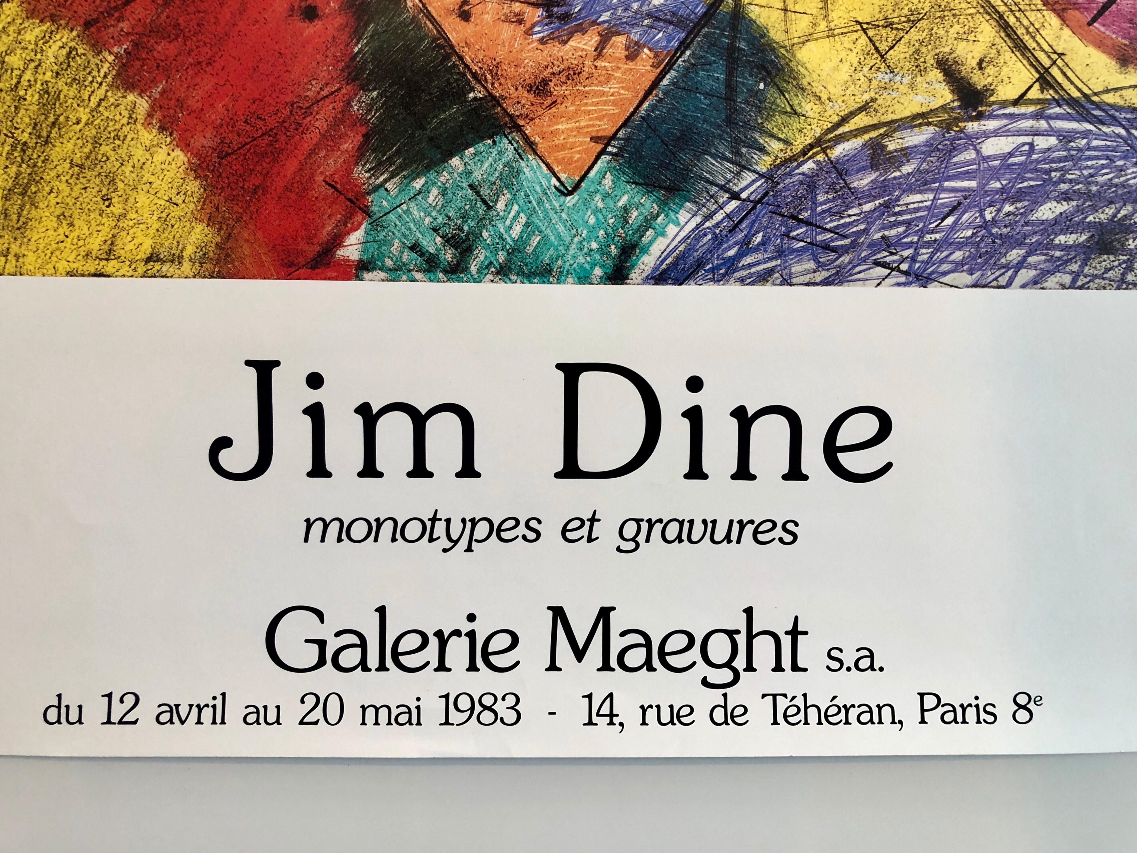  Offset-Lithographie-Poster Jim Dine, Maeght, Regenbogen- Steppdecke, Pop-Art im Angebot 2