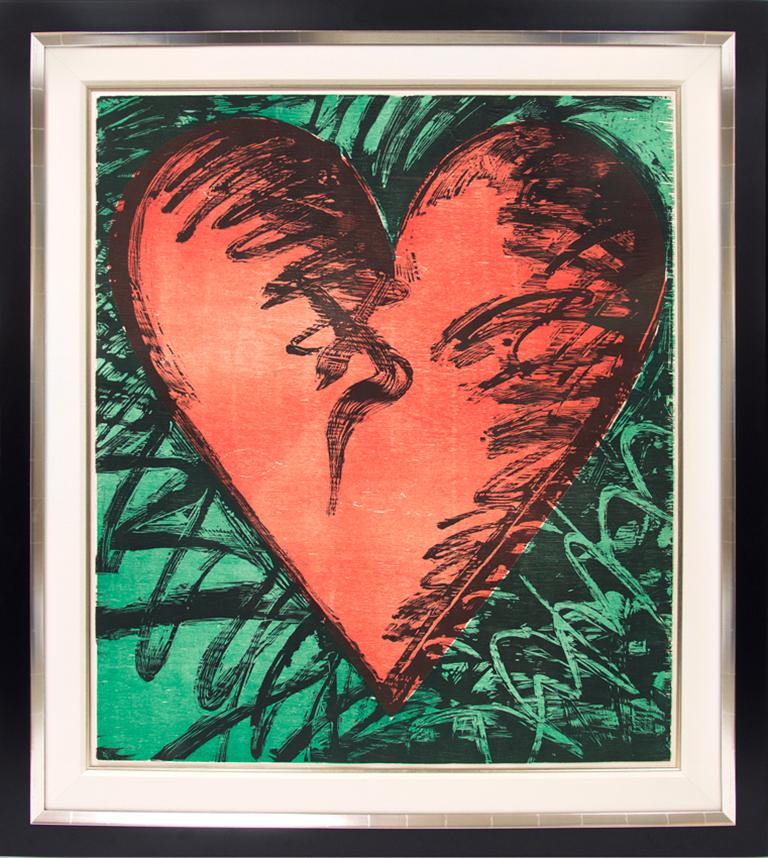 Rancho Woodcut Heart, 1982 - Print by Jim Dine