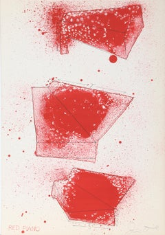 Red Piano, Modern Lithograph by Jim Dine