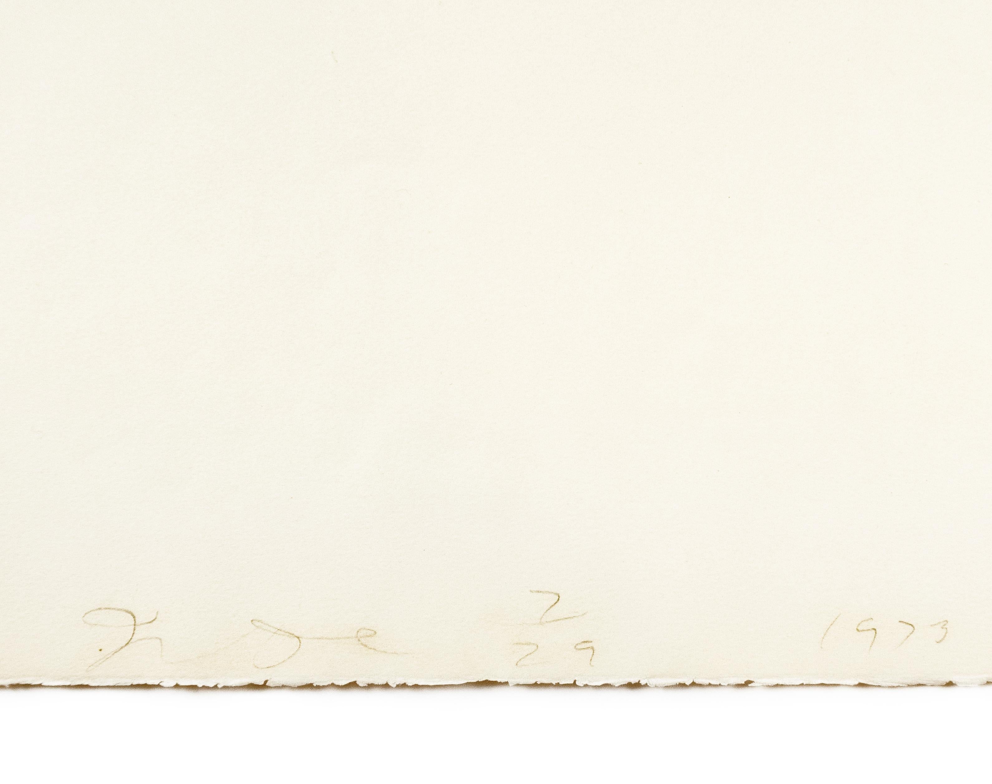 Jim Dine Rimbaud, der Couchtisch Exporter, Dichterporträt in erdfarbenem Sepia  im Angebot 2