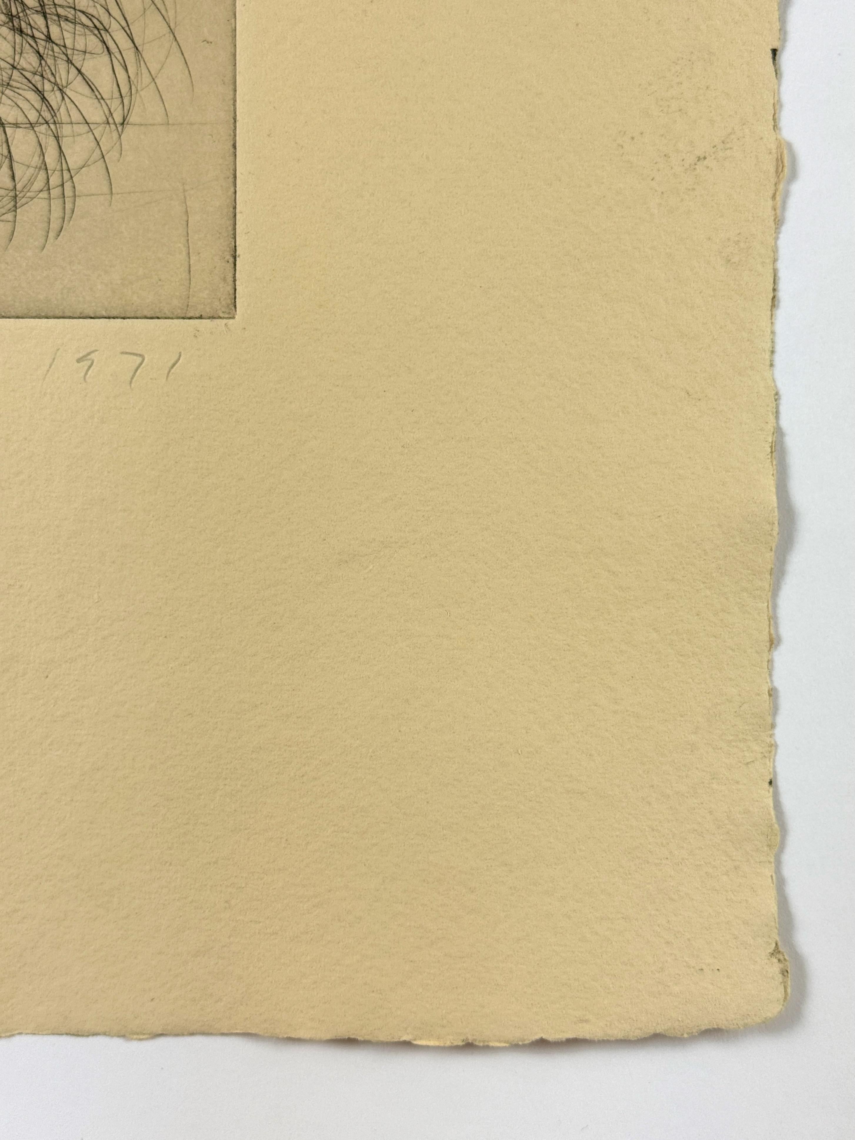 autoportrait de Jim Dine (planche quatre du portfolio Self Portraits 1971) en vente 2