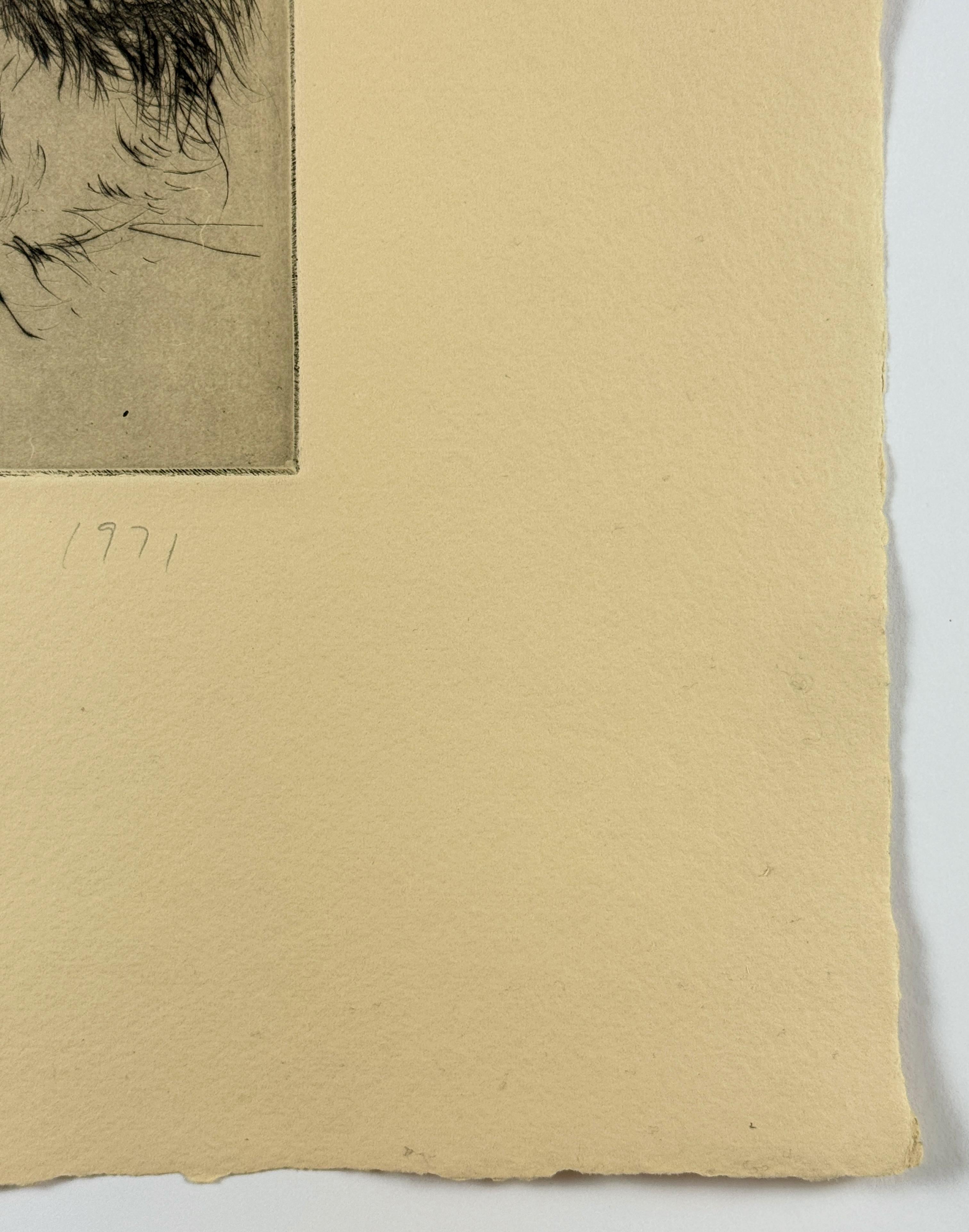 Self-Portrait von Jim Dine (Tafel sieben aus dem Portfolio Self Portraits 1971) im Angebot 2