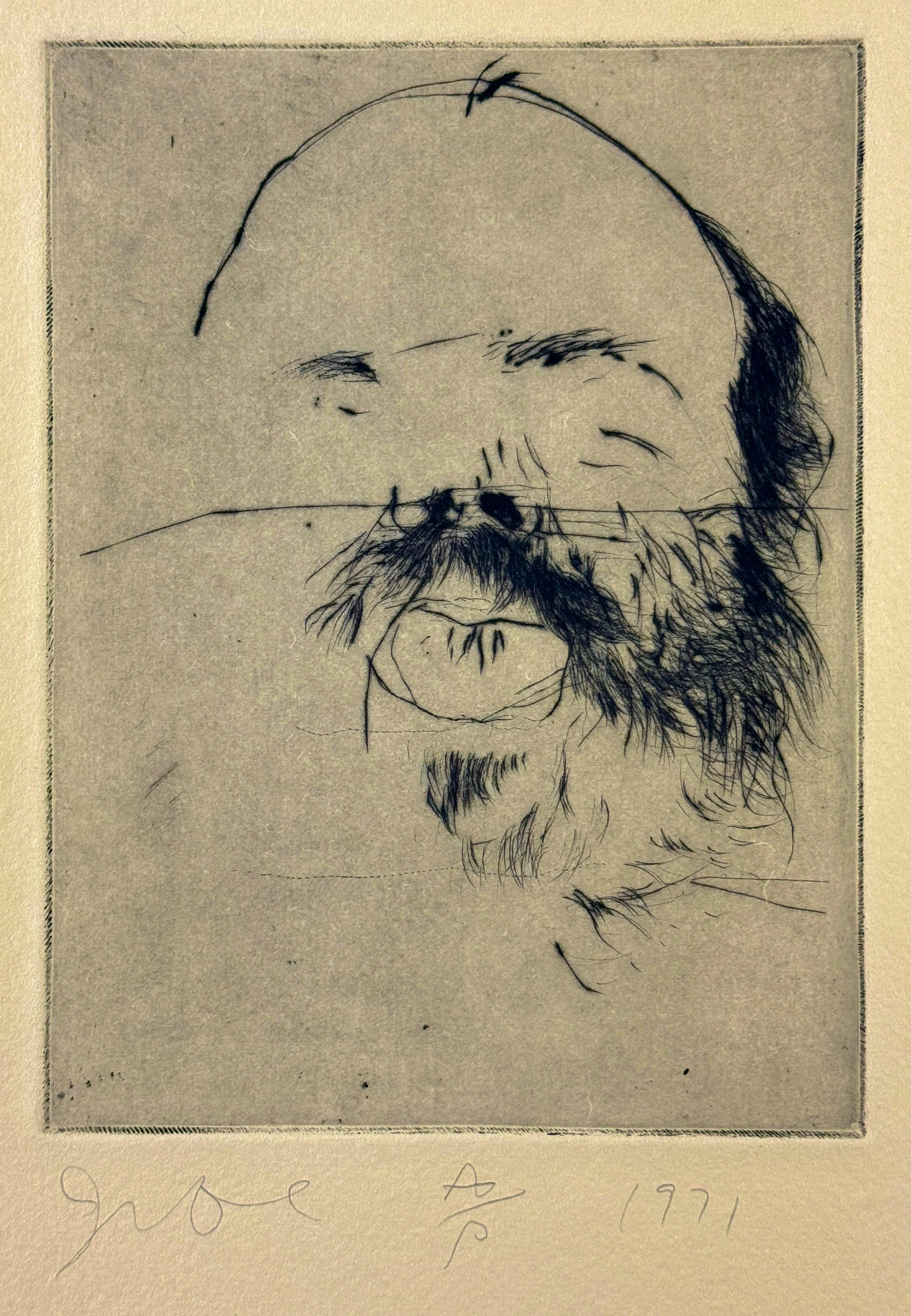 Self-Portrait de Jim Dine (planche sept du portfolio Self-Portraits 1971) en vente 3