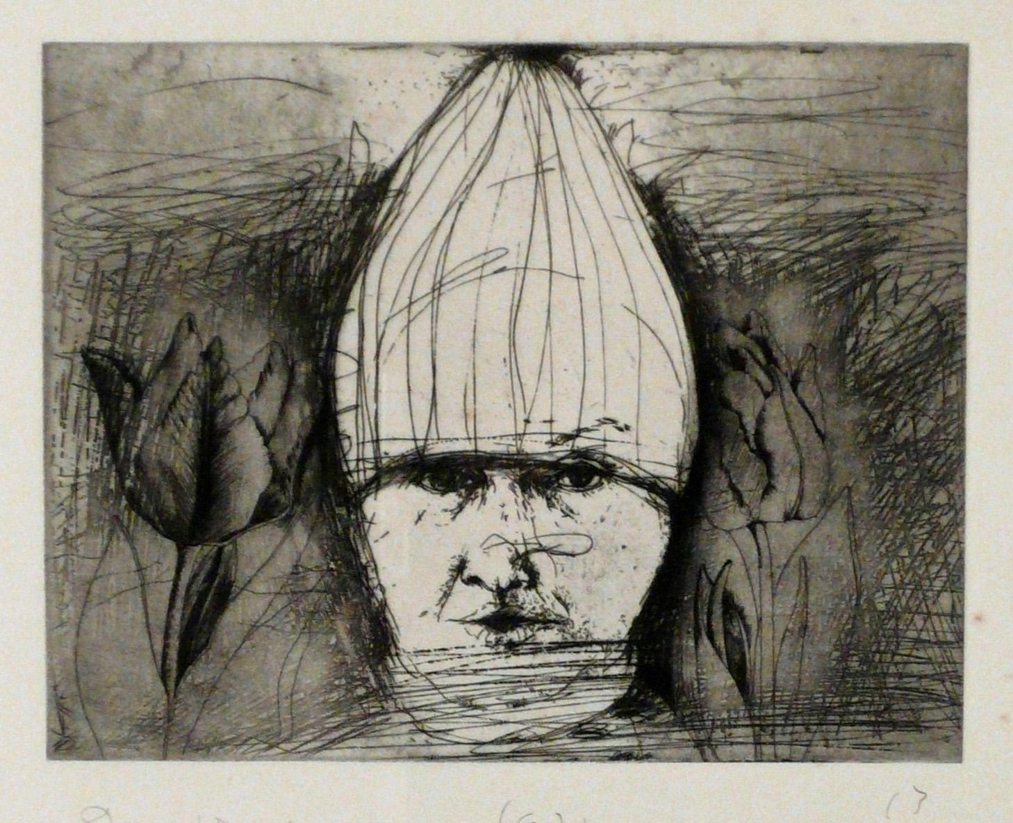 SELF-PORTRAIT IN A SKI HAT - Print by Jim Dine