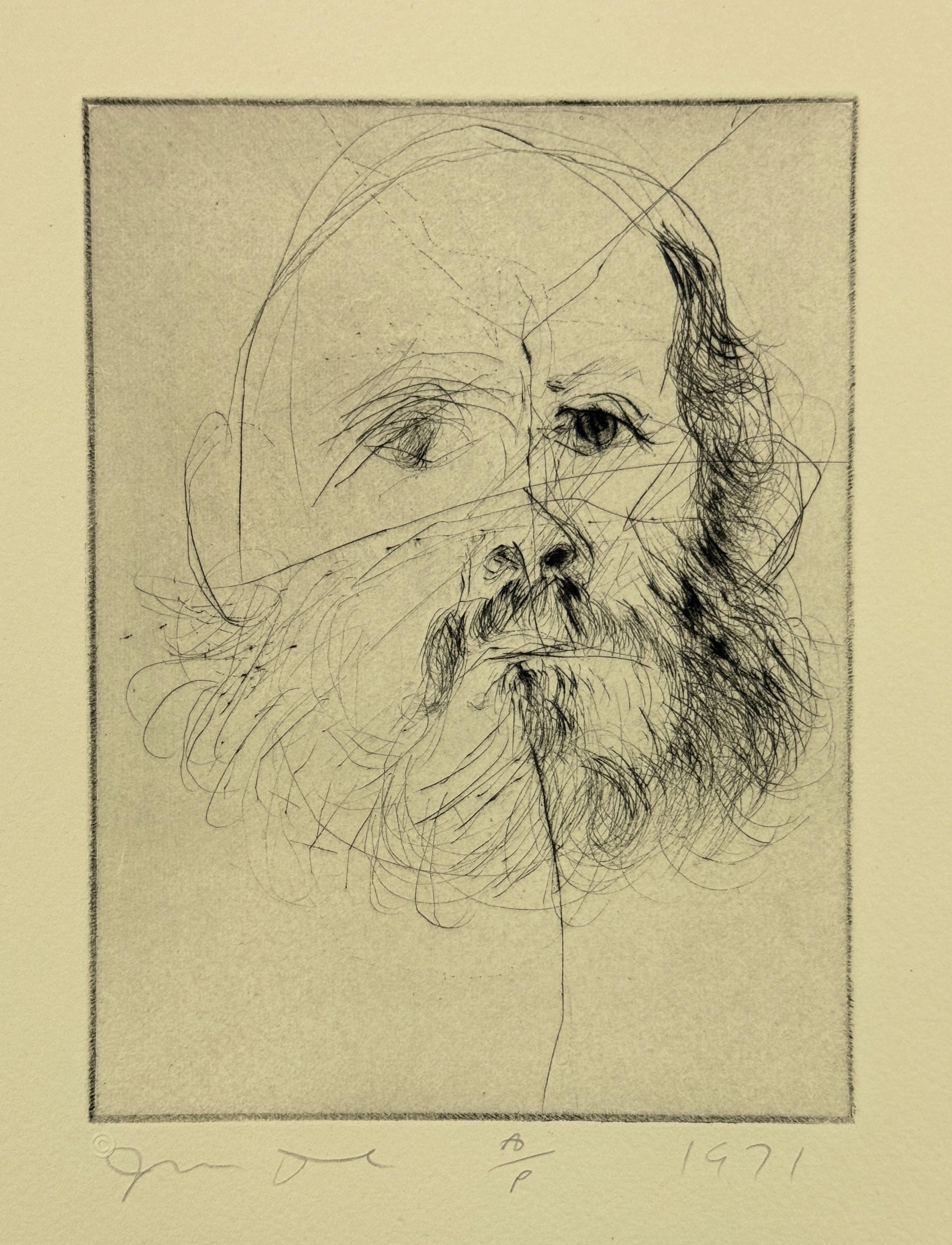 Self-Portrait Jim Dine portfolio di nove autoritratti incisi all'acquatinta in vendita 10
