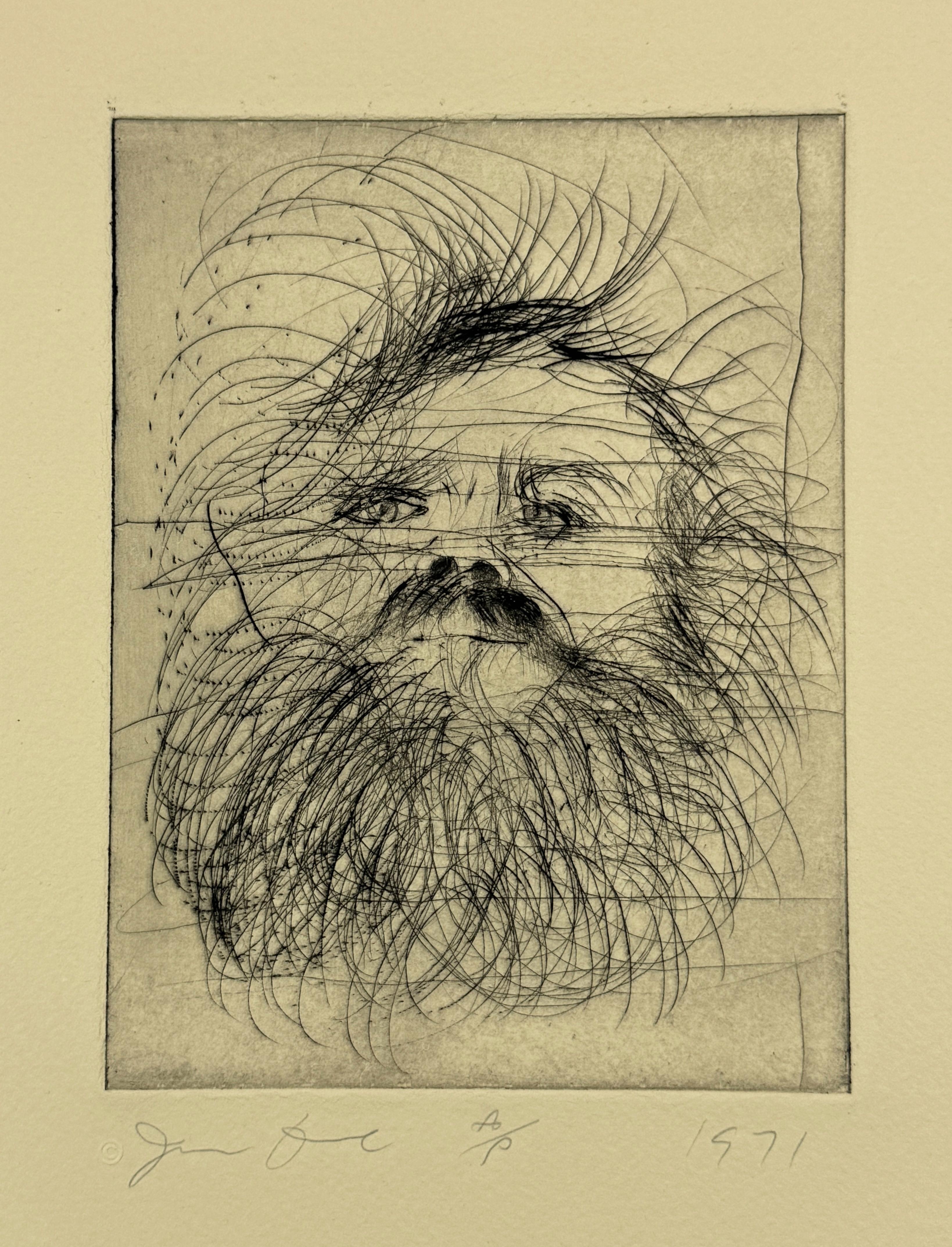 Self-Portrait Jim Dine portfolio di nove autoritratti incisi all'acquatinta in vendita 11