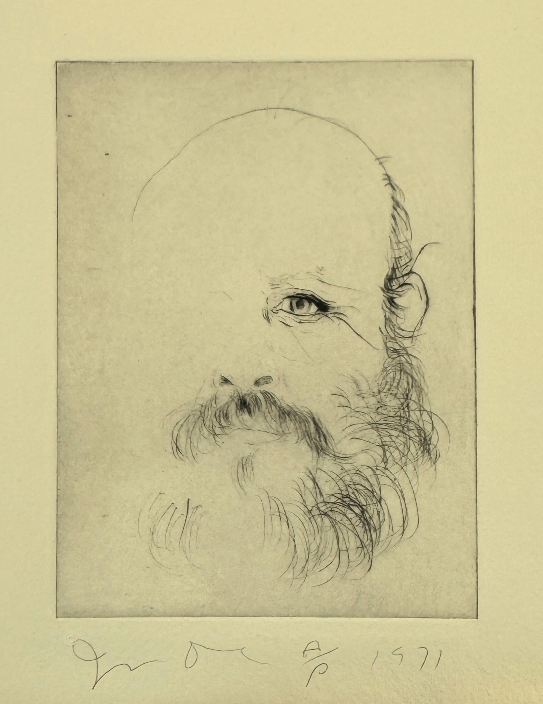 Self-Portrait Jim Dine portfolio di nove autoritratti incisi all'acquatinta in vendita 15