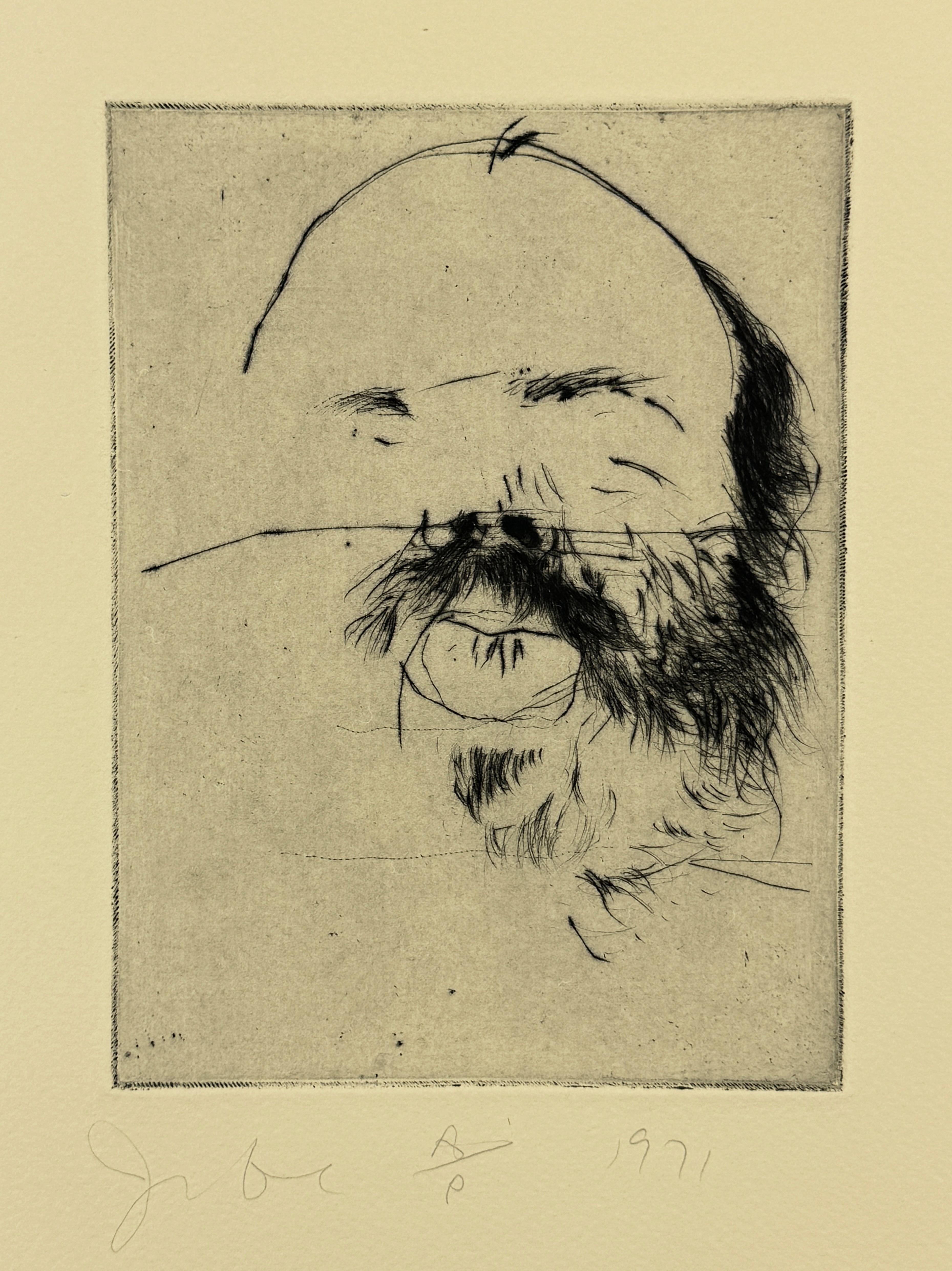 Self-Portrait Jim Dine portfolio di nove autoritratti incisi all'acquatinta in vendita 16