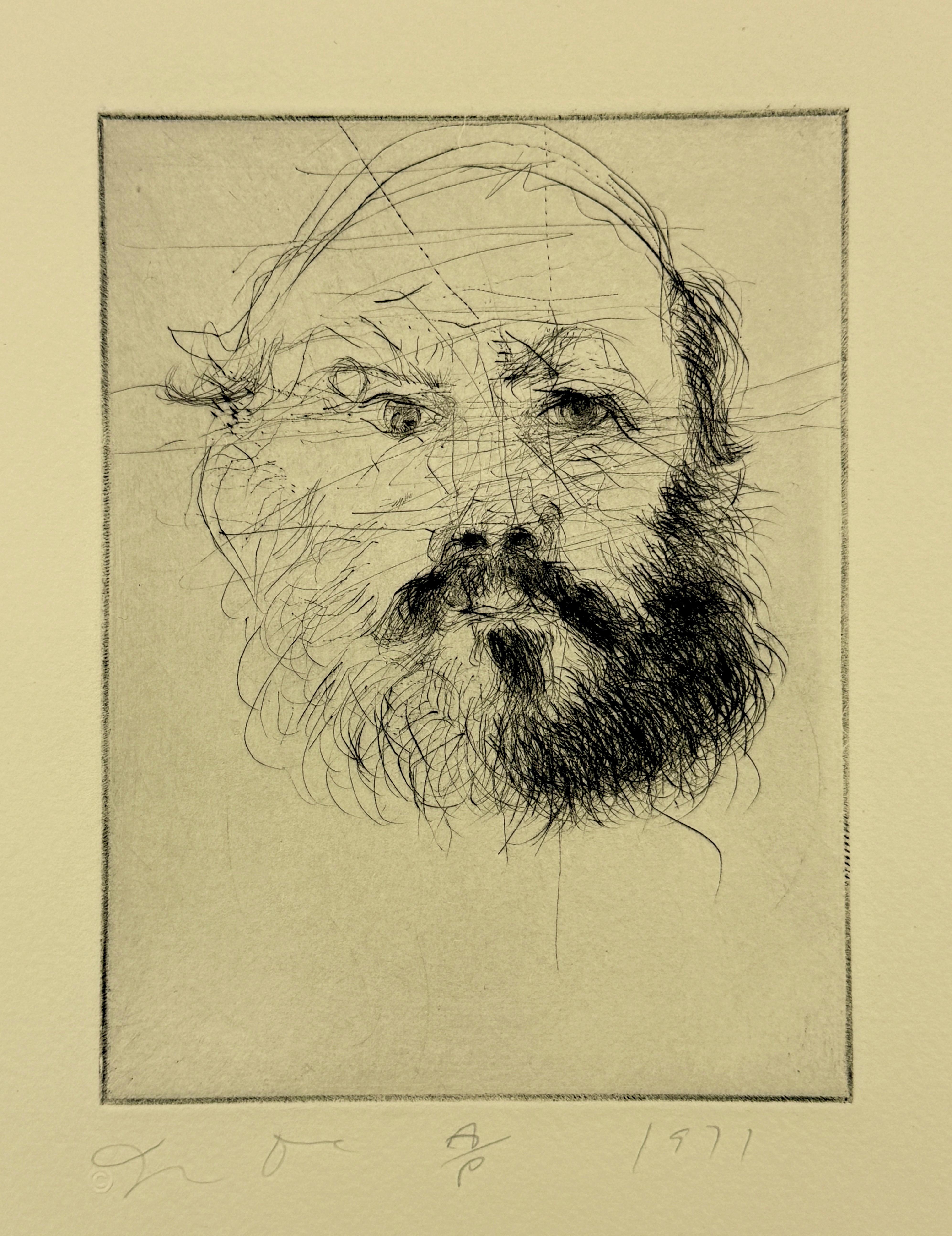Self-Portrait Jim Dine portfolio di nove autoritratti incisi all'acquatinta in vendita 17