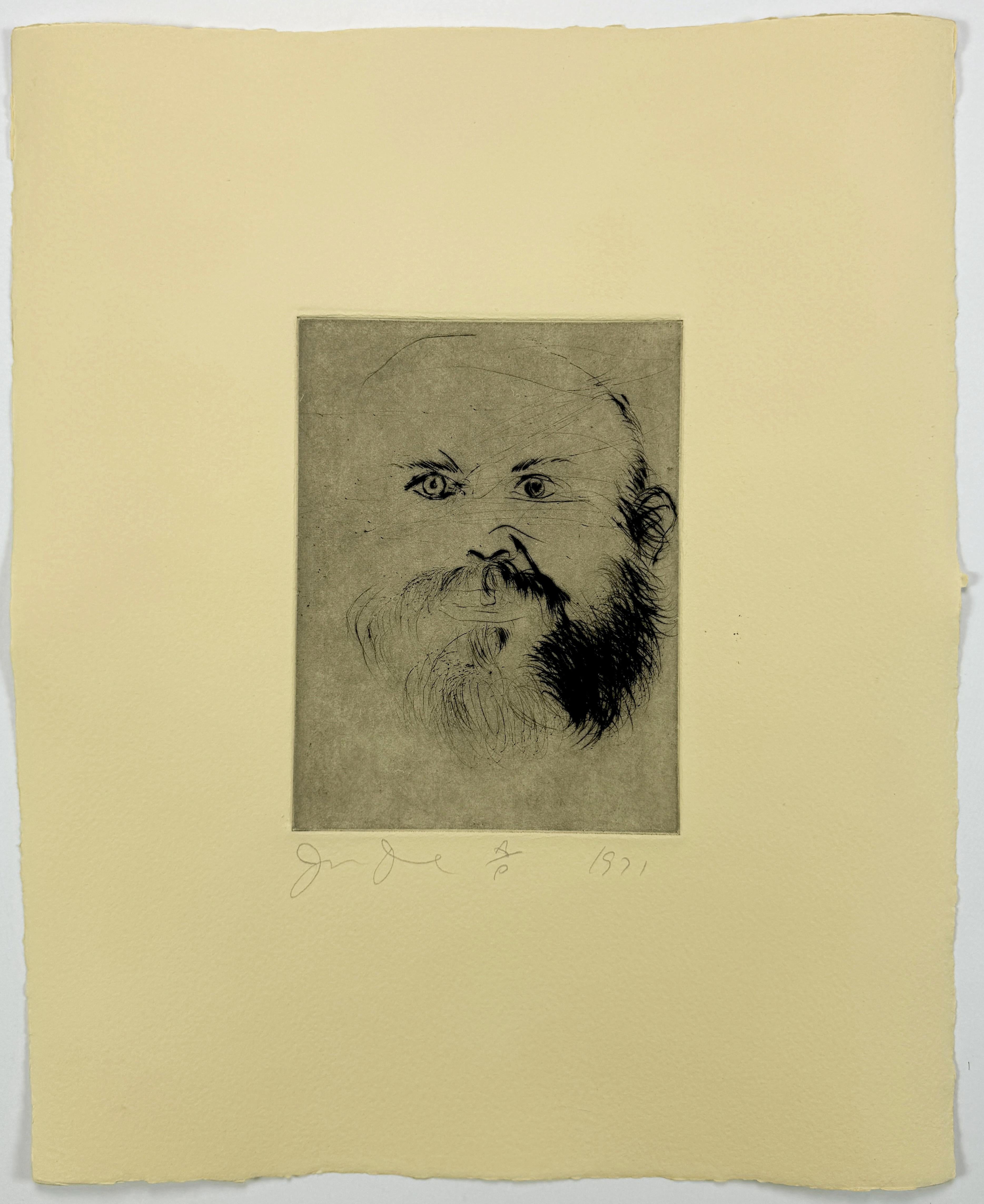 Self-Portrait Jim Dine portfolio di nove autoritratti incisi all'acquatinta in vendita 2