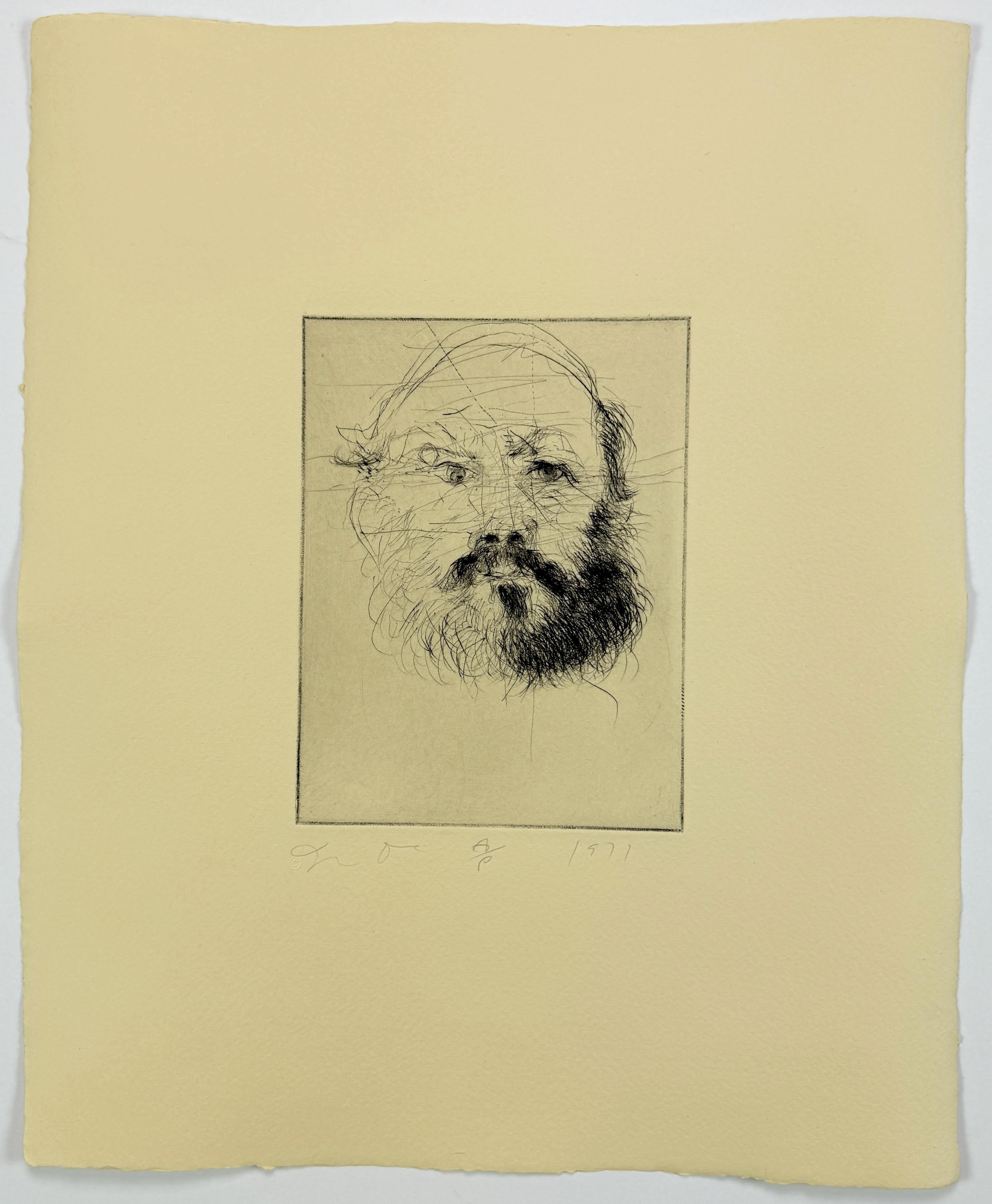 Self-Portrait Jim Dine portfolio di nove autoritratti incisi all'acquatinta in vendita 3