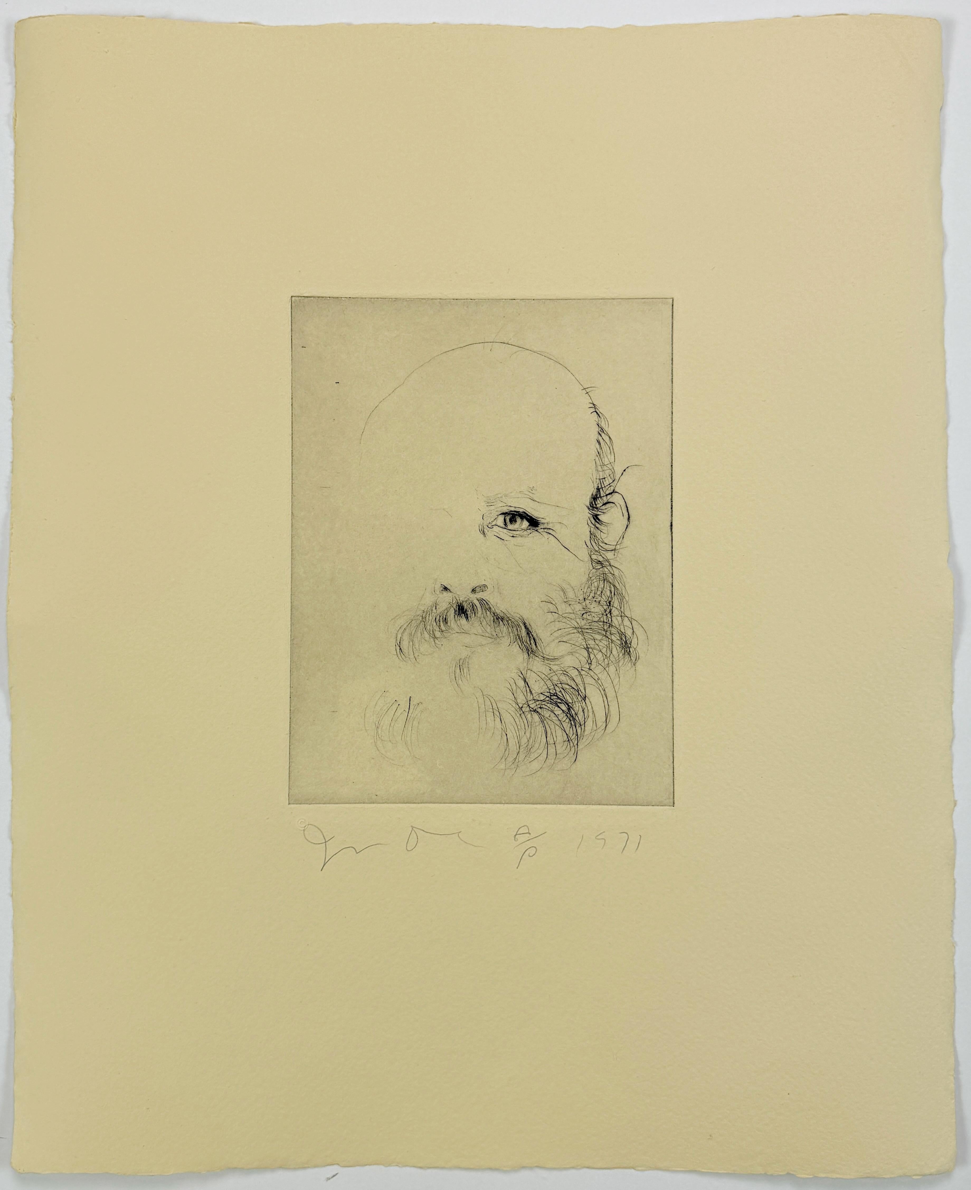 Self-Portrait Jim Dine portfolio di nove autoritratti incisi all'acquatinta in vendita 4