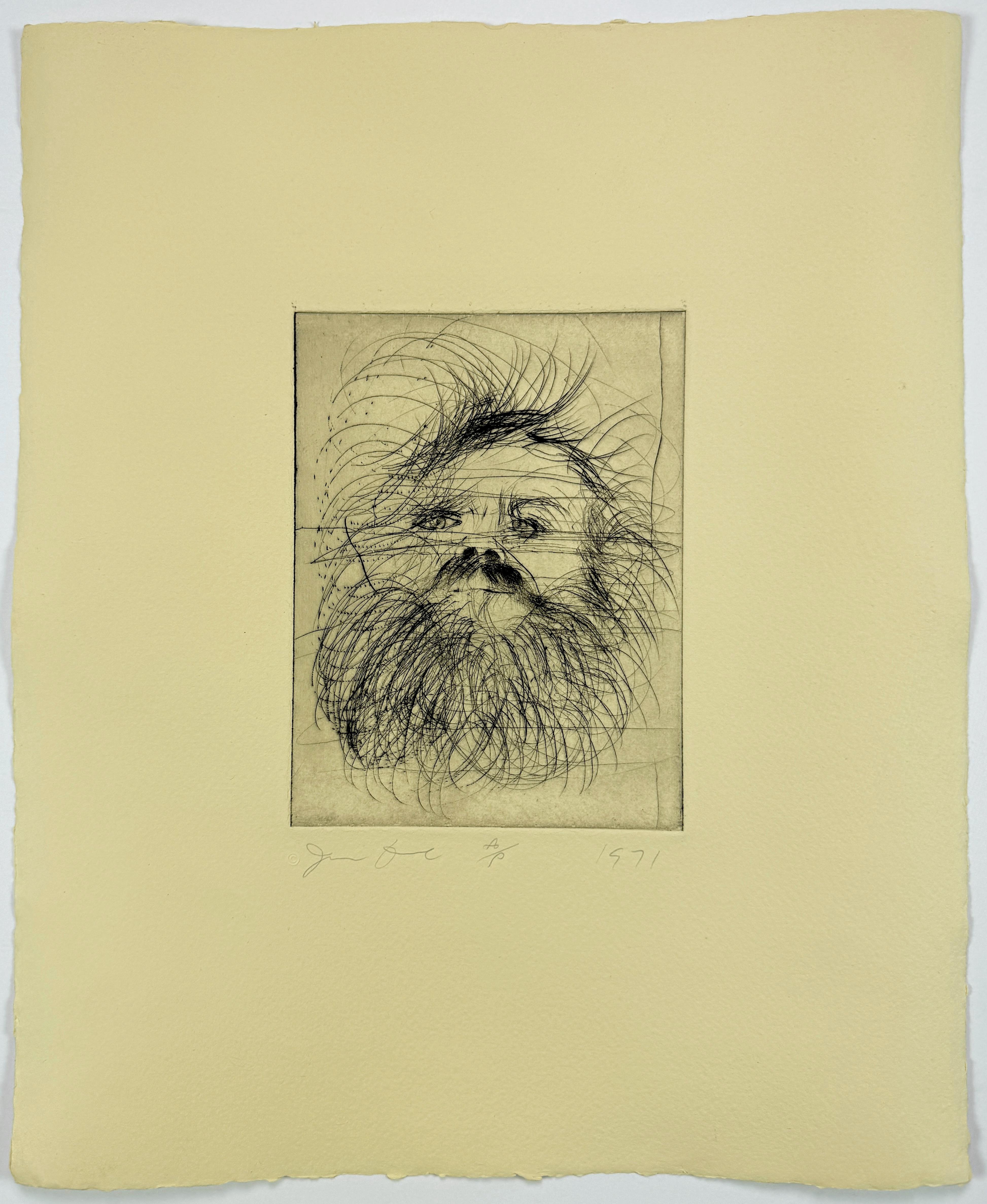 Self-Portrait Jim Dine portfolio di nove autoritratti incisi all'acquatinta in vendita 5