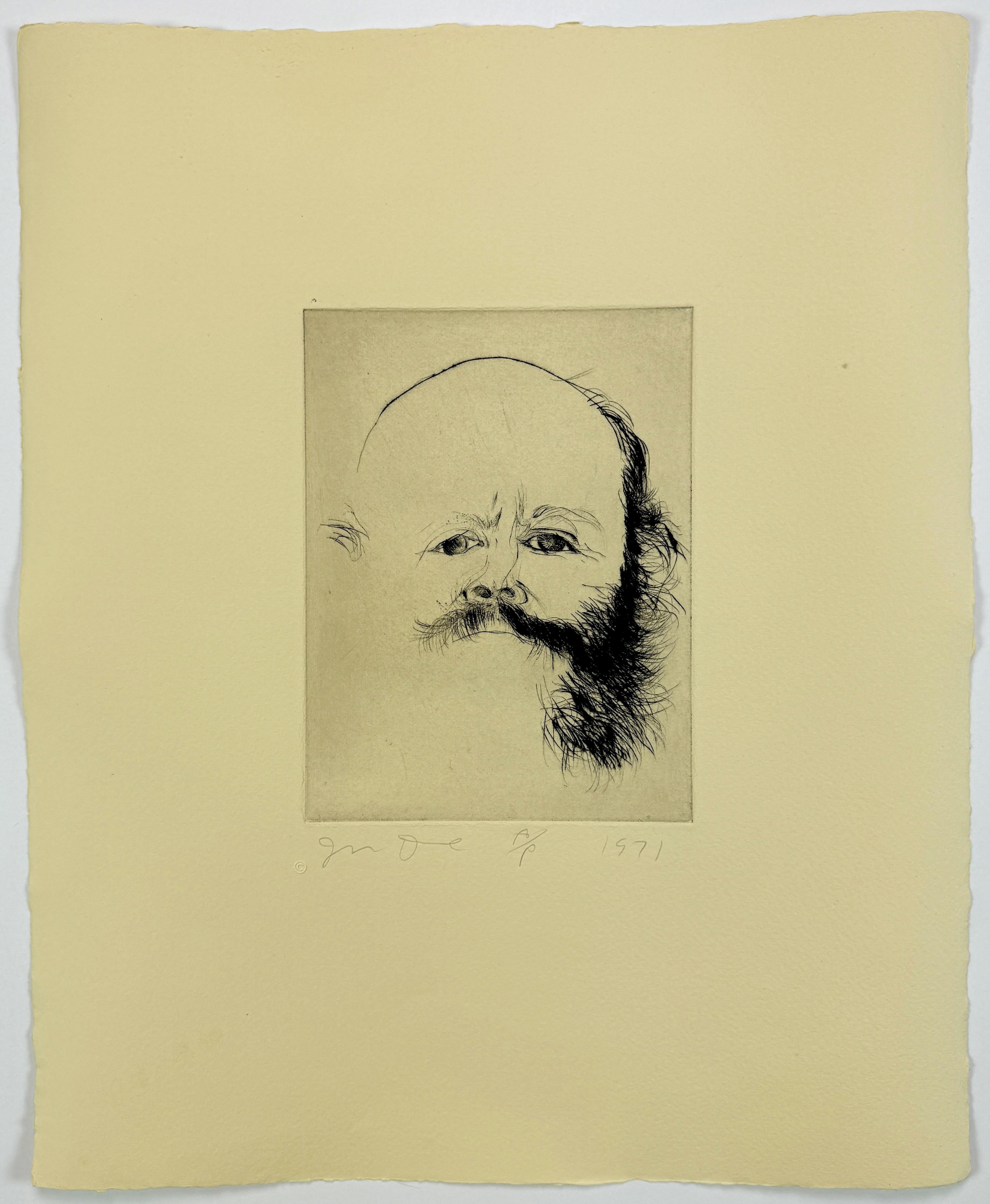 Self-Portrait Jim Dine portfolio di nove autoritratti incisi all'acquatinta in vendita 7