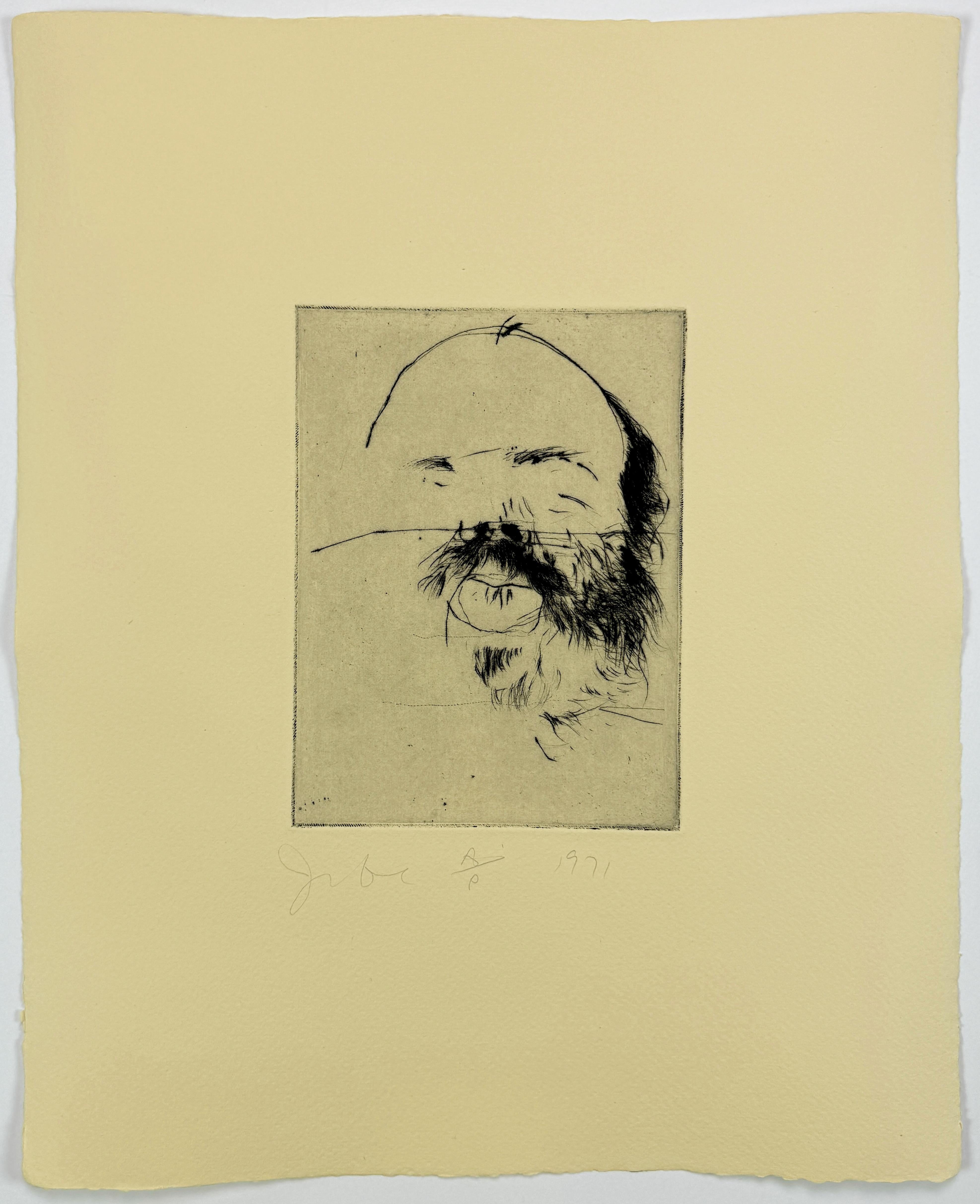 Self-Portrait Jim Dine portfolio di nove autoritratti incisi all'acquatinta in vendita 8