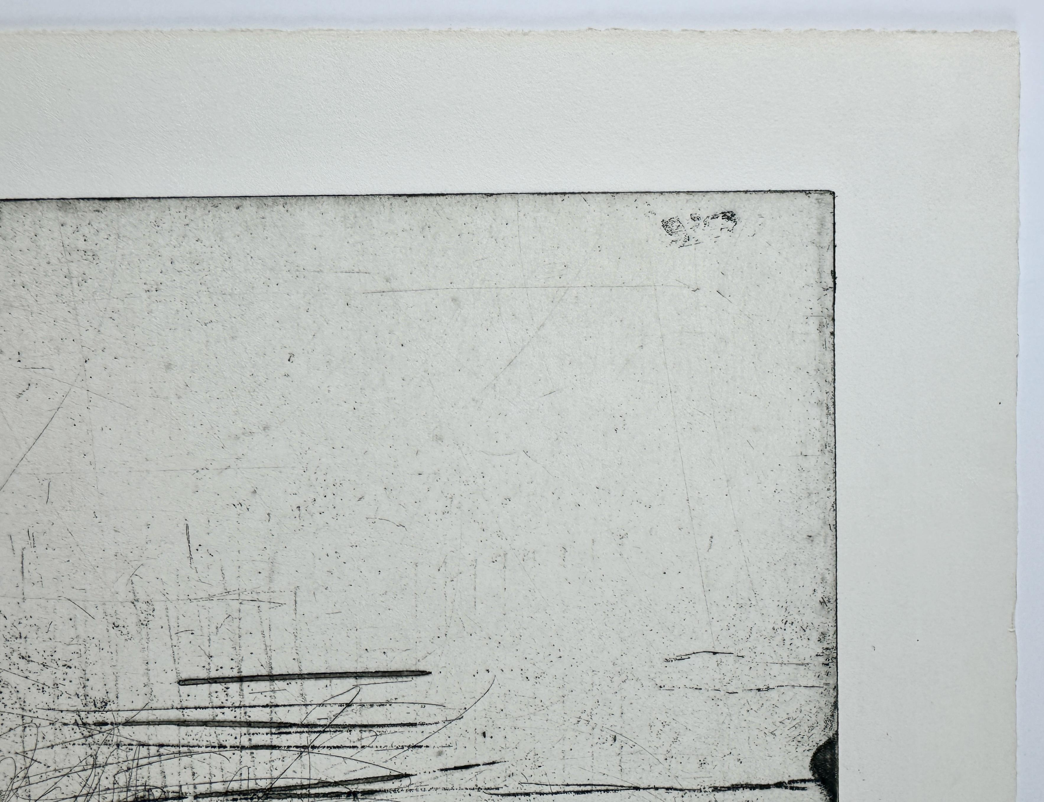 Zapato (tercer estado) de Jim Dine bodegón de zapato de montar en blanco y negro en venta 4