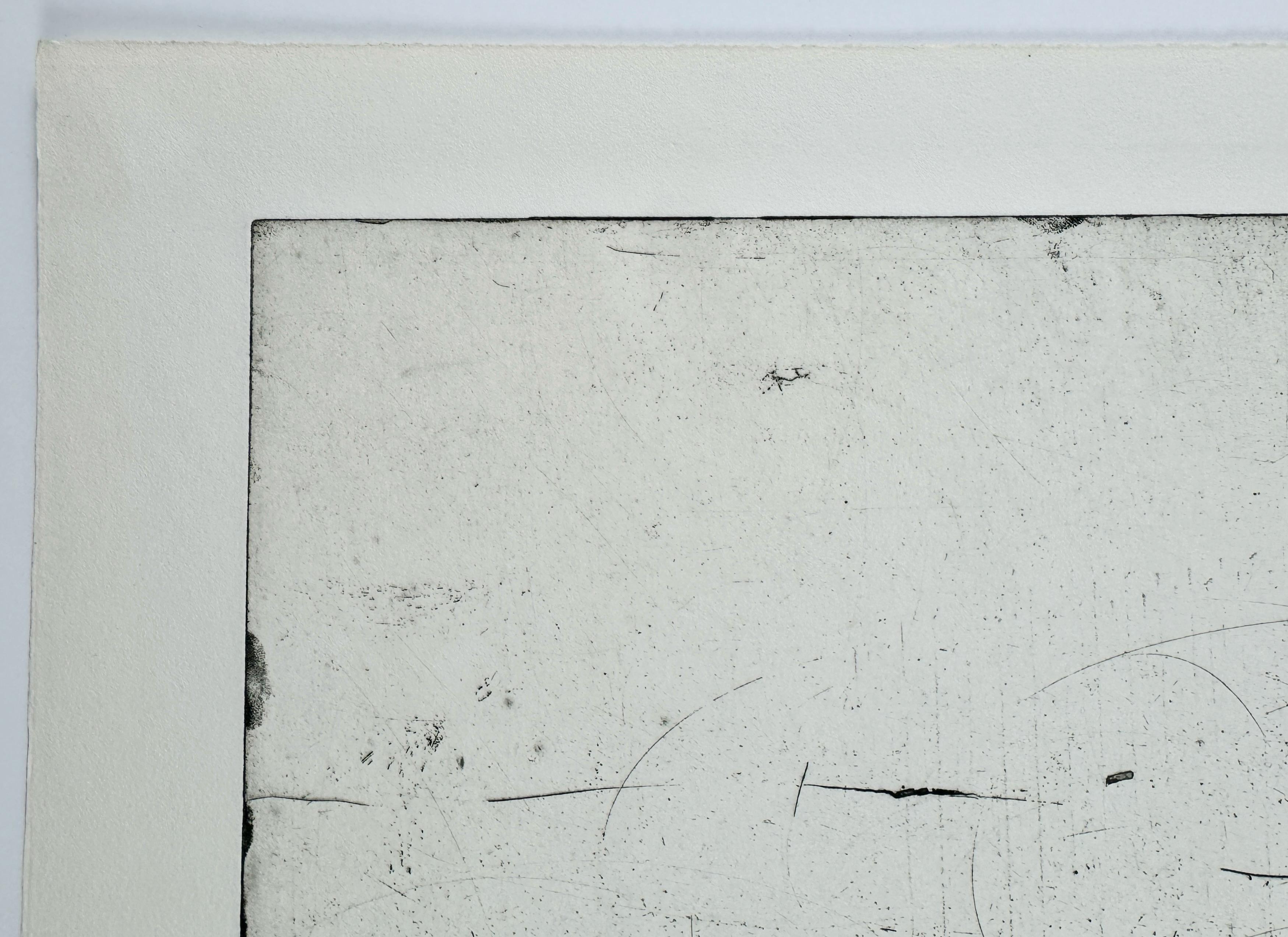 Zapato (tercer estado) de Jim Dine bodegón de zapato de montar en blanco y negro en venta 5