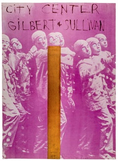 Vintage Signed hand painted Jim Dine poster City Center, New York, Gilbert and Sullivan