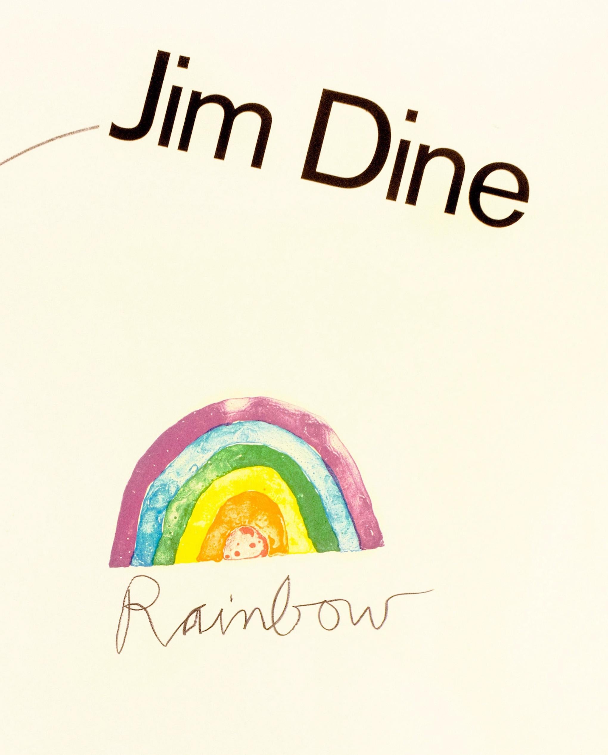 SIGNED Vintage Jim Dine Complete Graphics Galerie Mikro 1970 Regenbogen-Plakat  im Angebot 3
