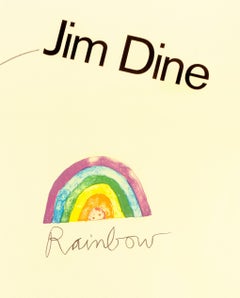 SIGNED Vintage Jim Dine Complete Graphics Galerie Mikro 1970 rainbow poster