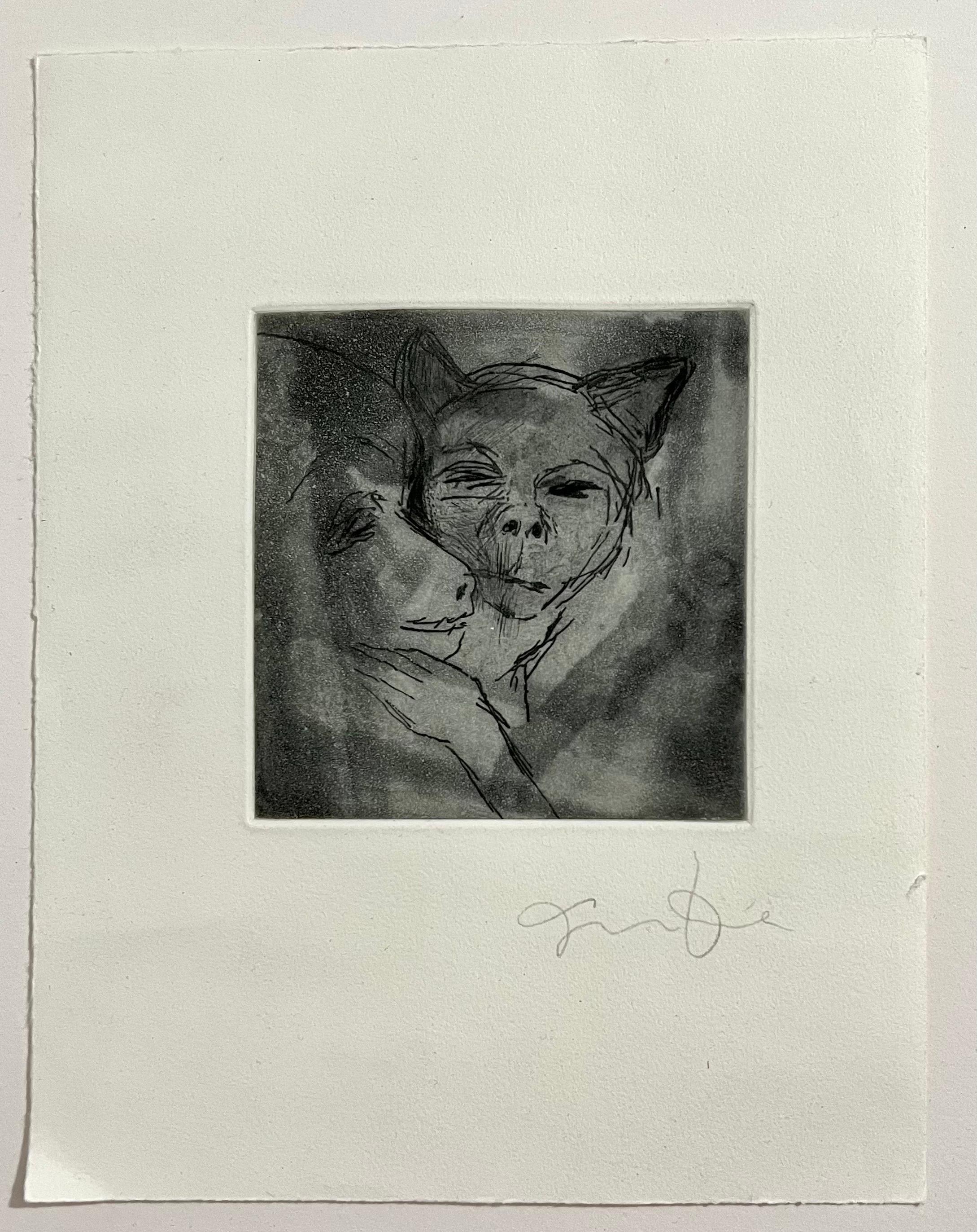 Jim Dine (American, b. 1935) 
Etching depicting a dog or wolf
Published by Enitharmon Press for Whitman College, London 1999
Hand signed in pencil lower right. Measures 9