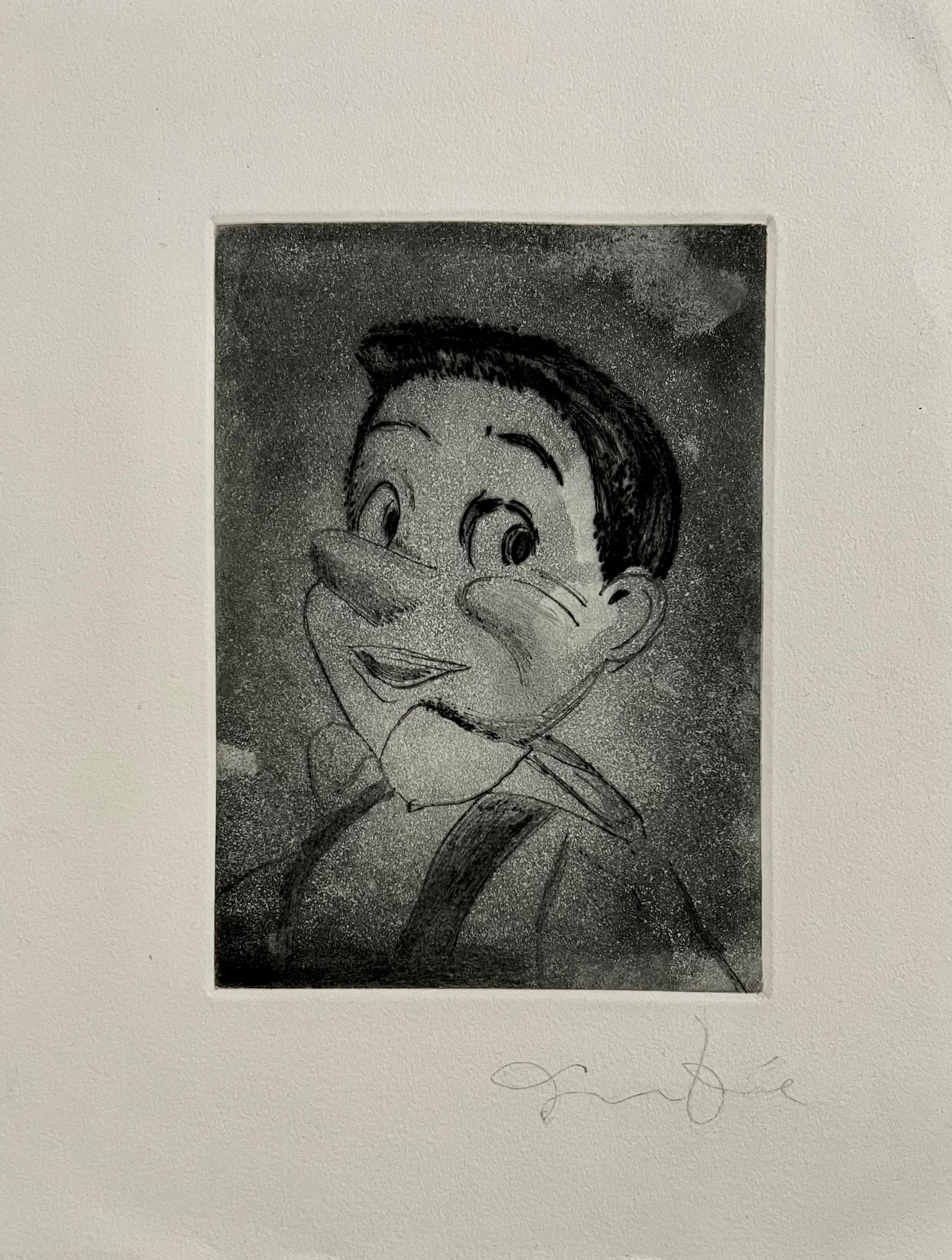 Pinocchio Aquatinta-Radierung Jim Dine Pop-Art-Druck  im Angebot 1
