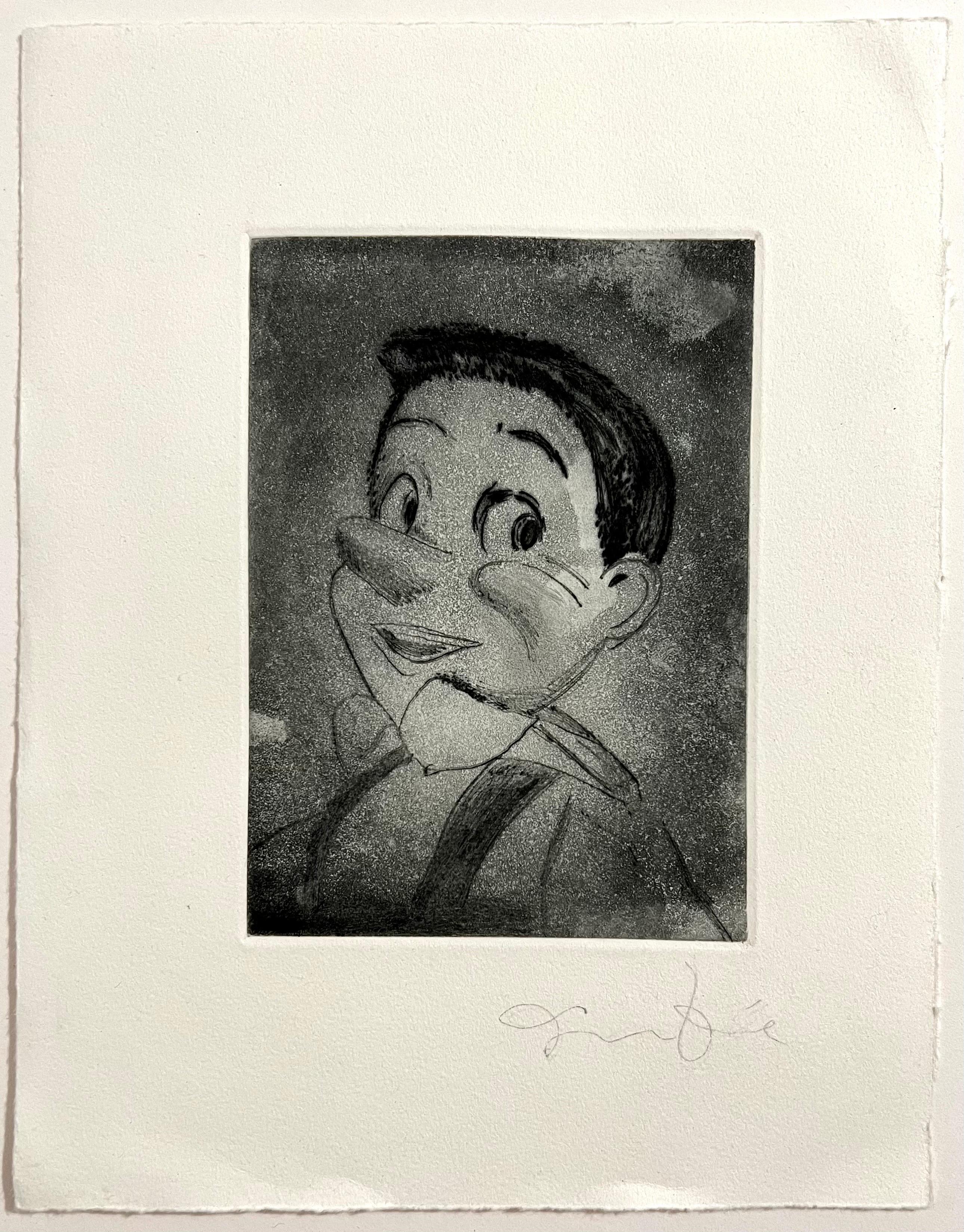 Small Pinocchio Aquatint Etching Jim Dine Pop Art Print For Sale 2