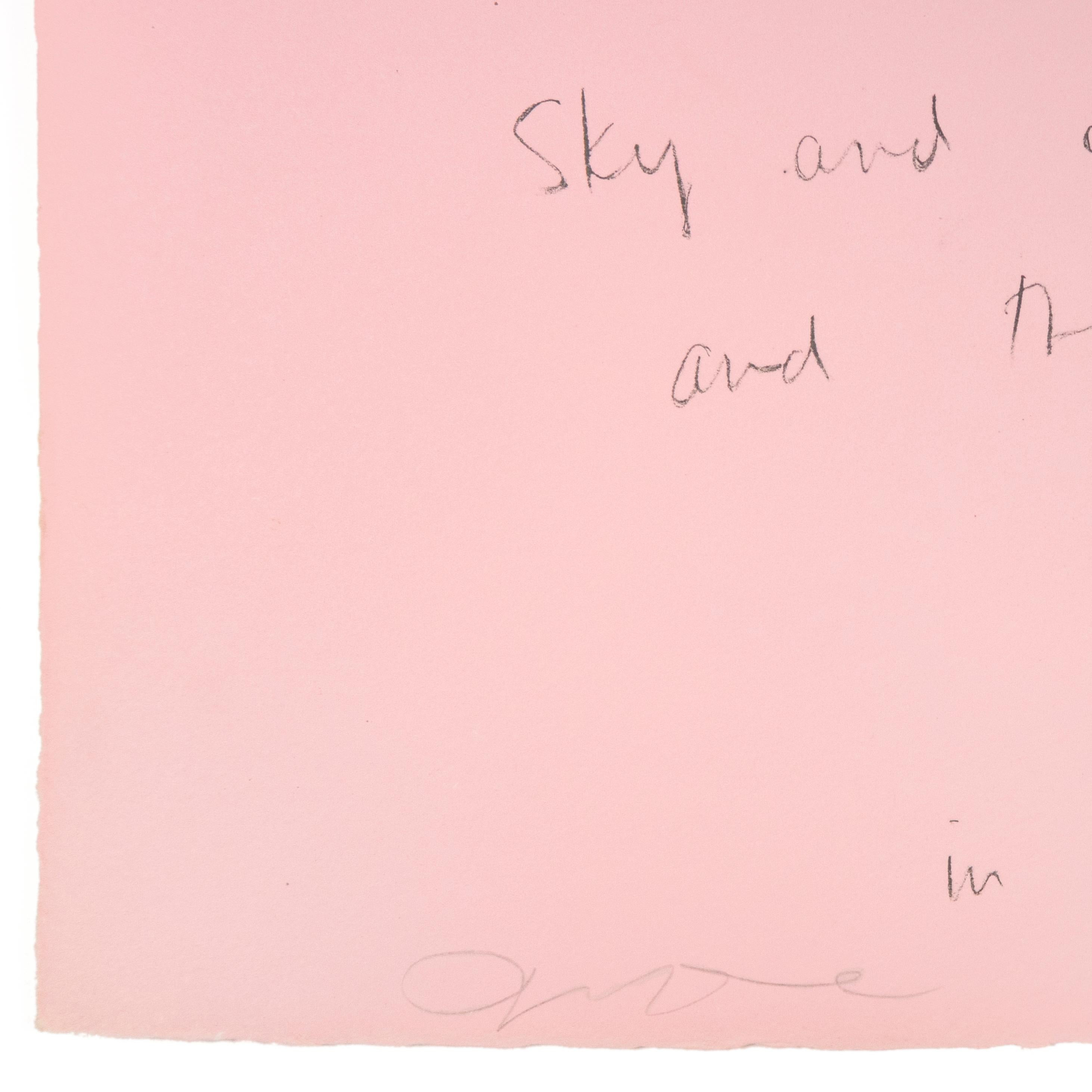 So I lean back (Oo La La) Jim Dine lithograph and Ron Padgett poetry pink bird For Sale 3