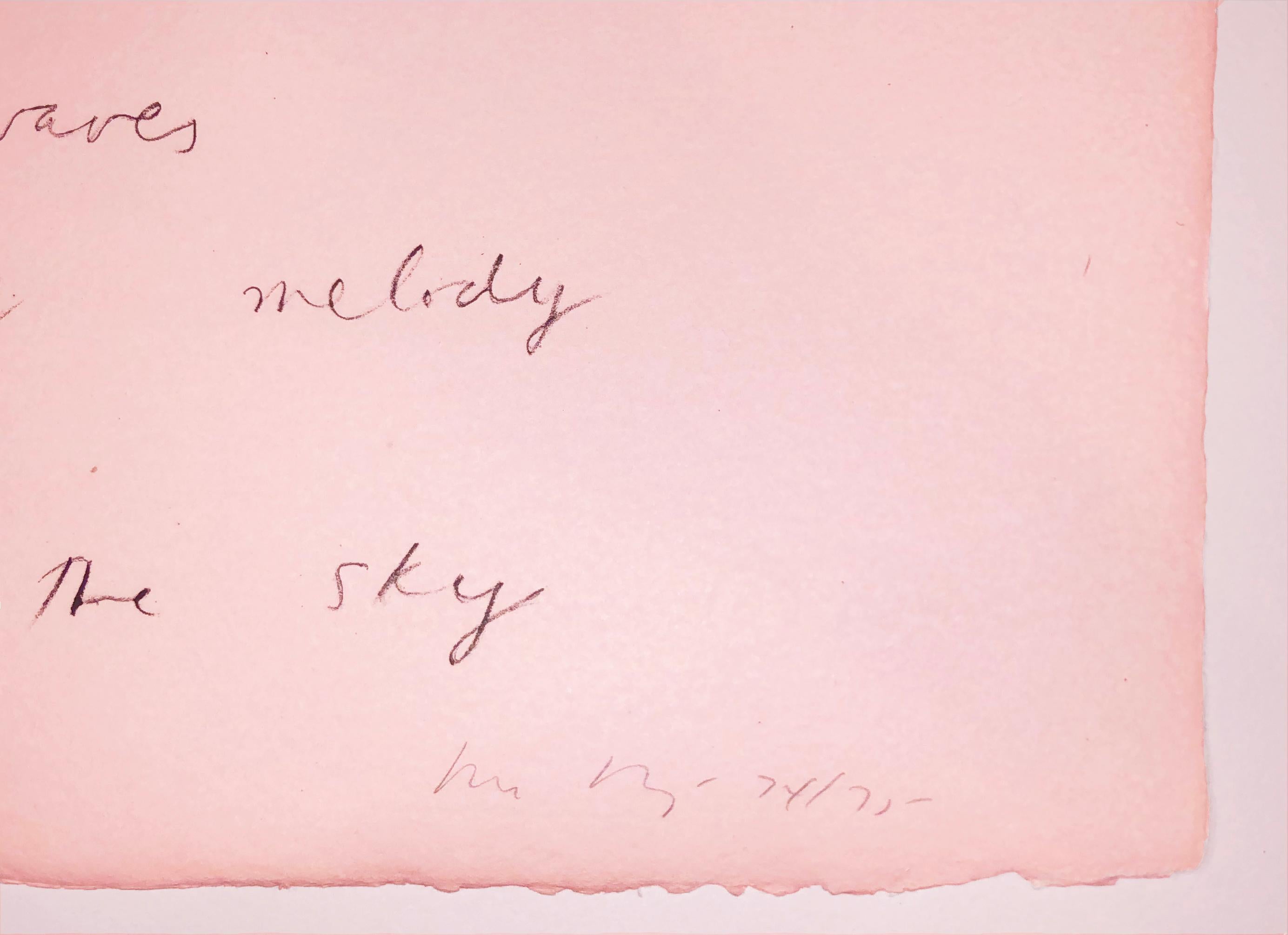 So I lean back (Oo La La) Jim Dine lithograph and Ron Padgett poetry pink bird For Sale 5