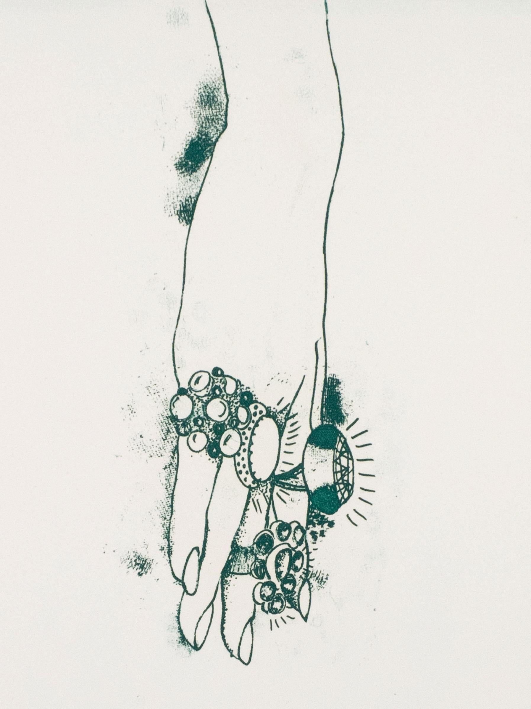 Étude pour les anneaux sur la main de Dorian Gray de « The Picture of Dorian Gray » - Print de Jim Dine