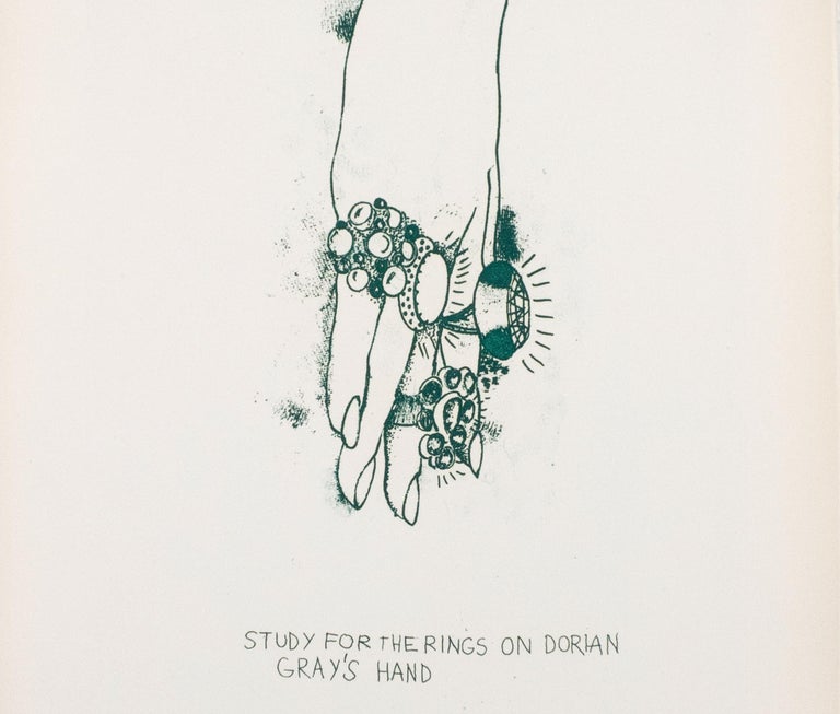 Jim Dine Portrait Print - Study for the Rings on Dorian Gray's Hand from "The Picture of Dorian Gray"