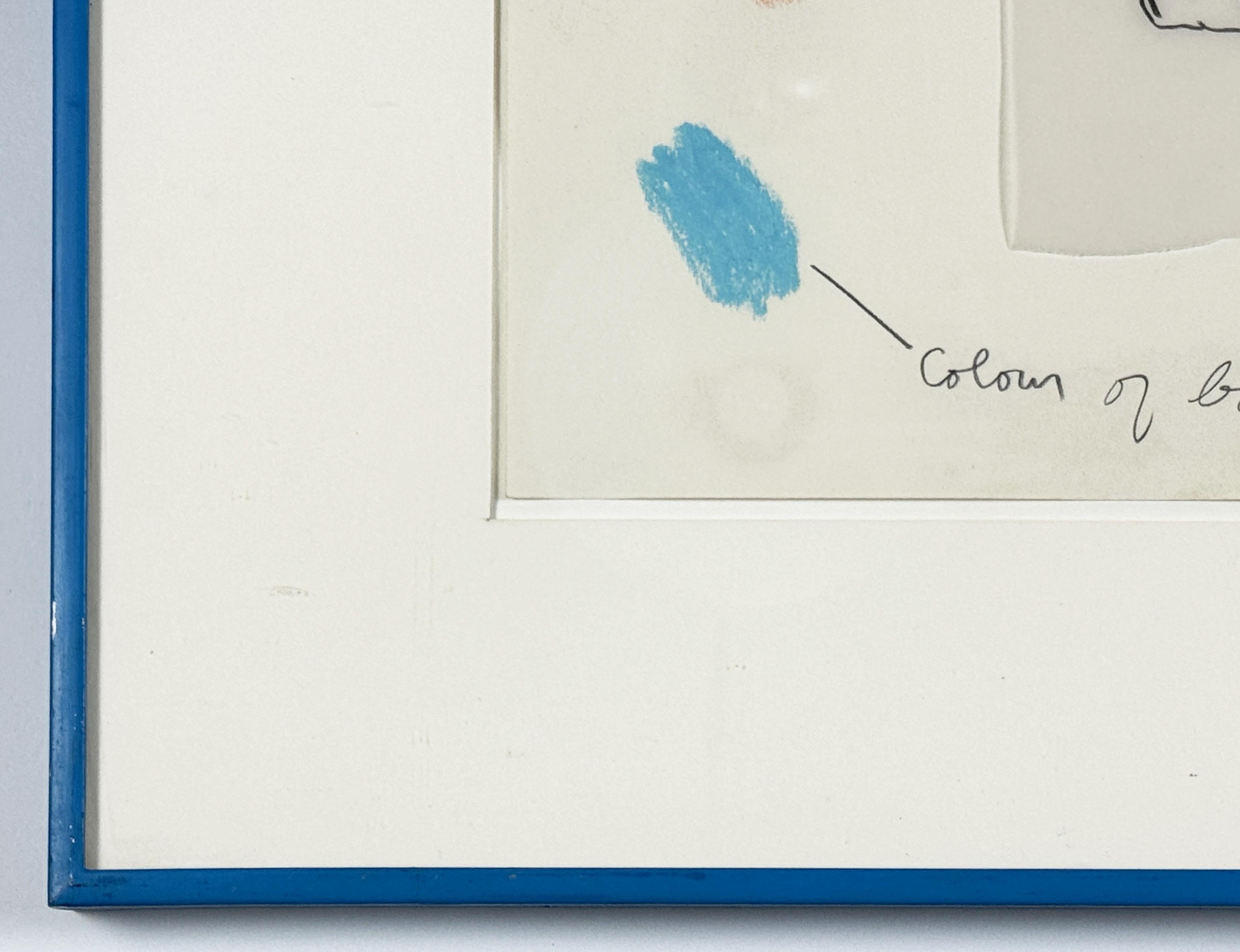 Jim Dine Study of Pigs for the Oo La La portfolio box with Ron Padgett blue 2