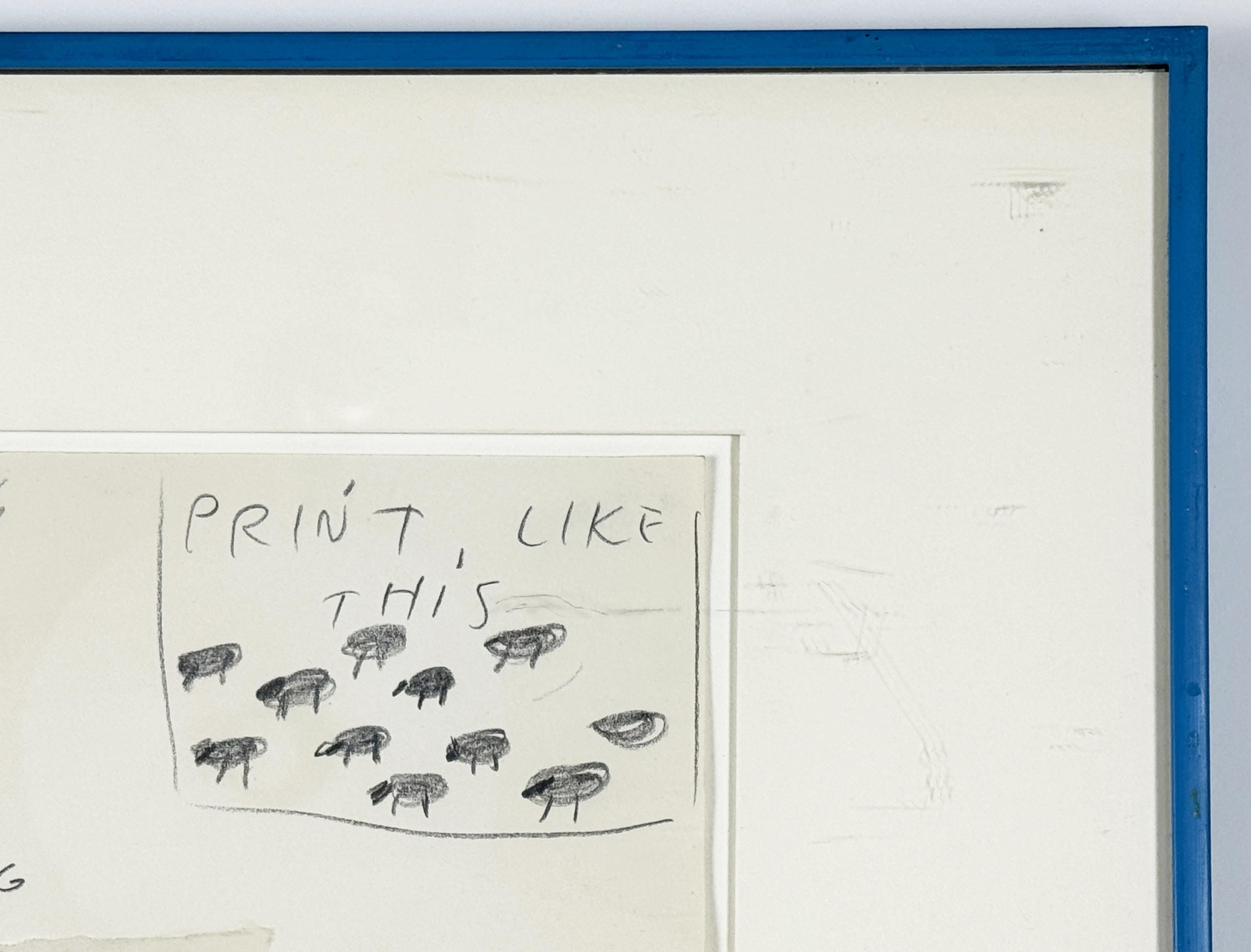 Jim Dine Study of Pigs for the Oo La La portfolio box with Ron Padgett blue 4
