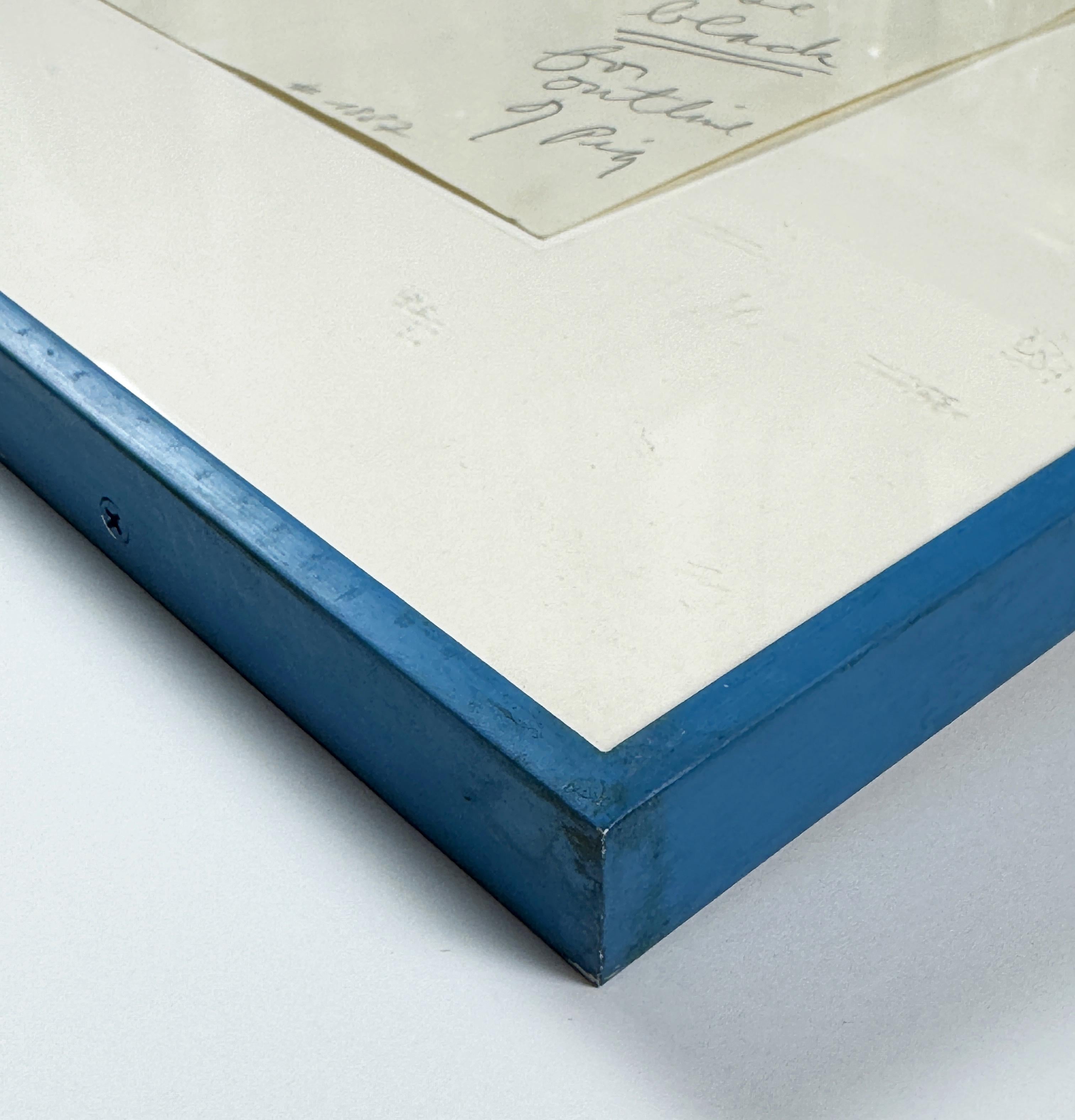 Jim Dine Studie über Schweine für die Oo La La Portfolio-Box mit Ron Padgett blau im Angebot 8