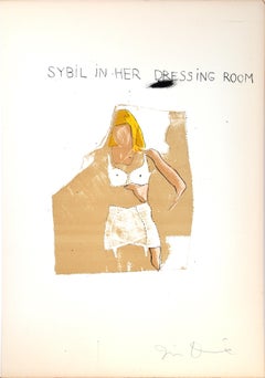 Sybil in Her Dressing Room, Modern Lithograph by Jim Dine
