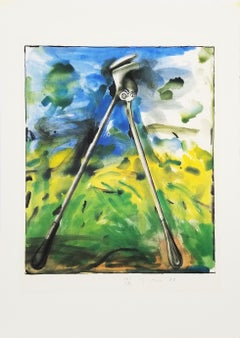 The Astra Tool /// Contemporary Pop Art Jim Dine Wrench Lithograph Colorful NY